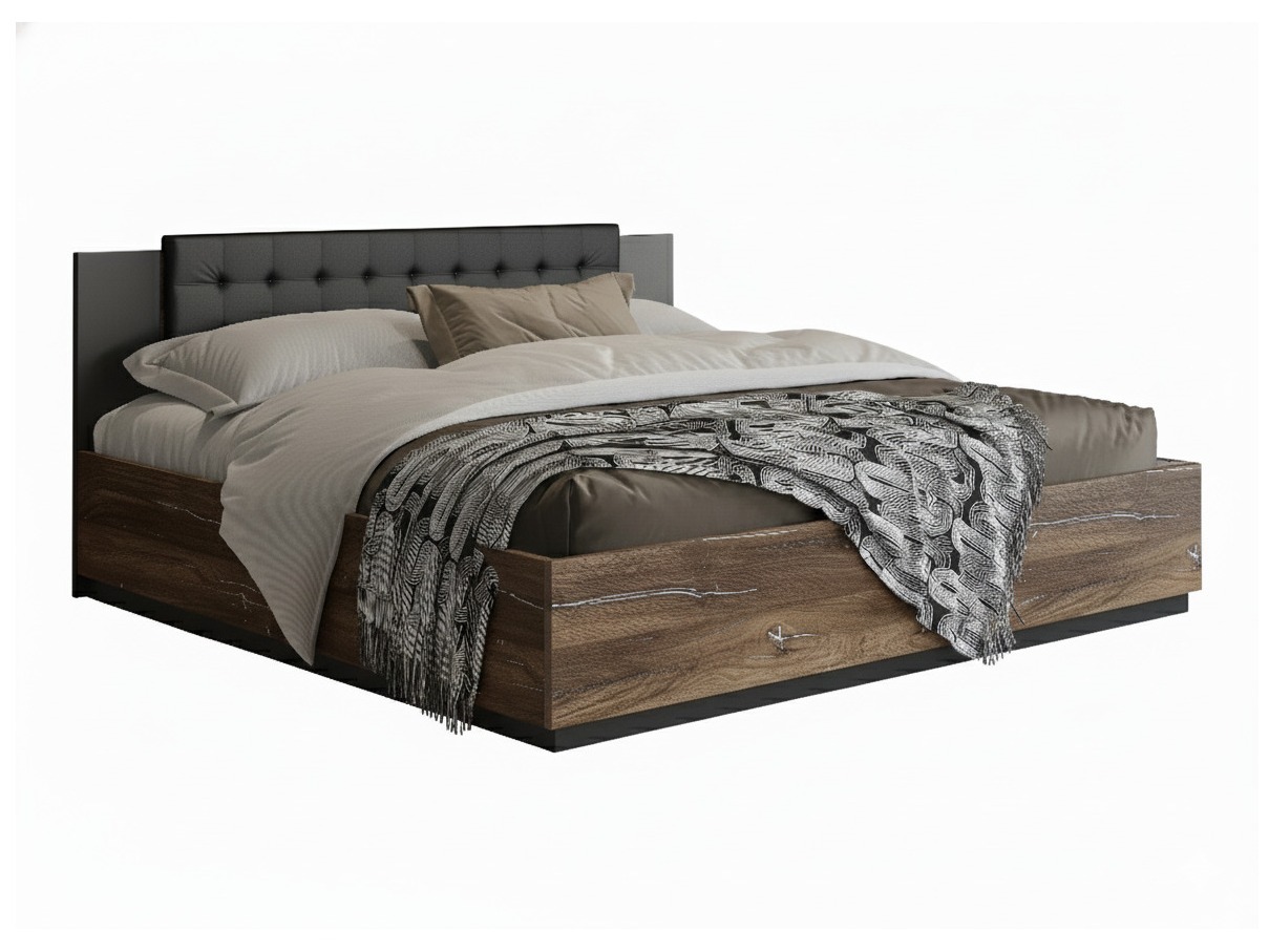 Letto Felelie 104 (Rovere Flagstaff scuro + Argento)