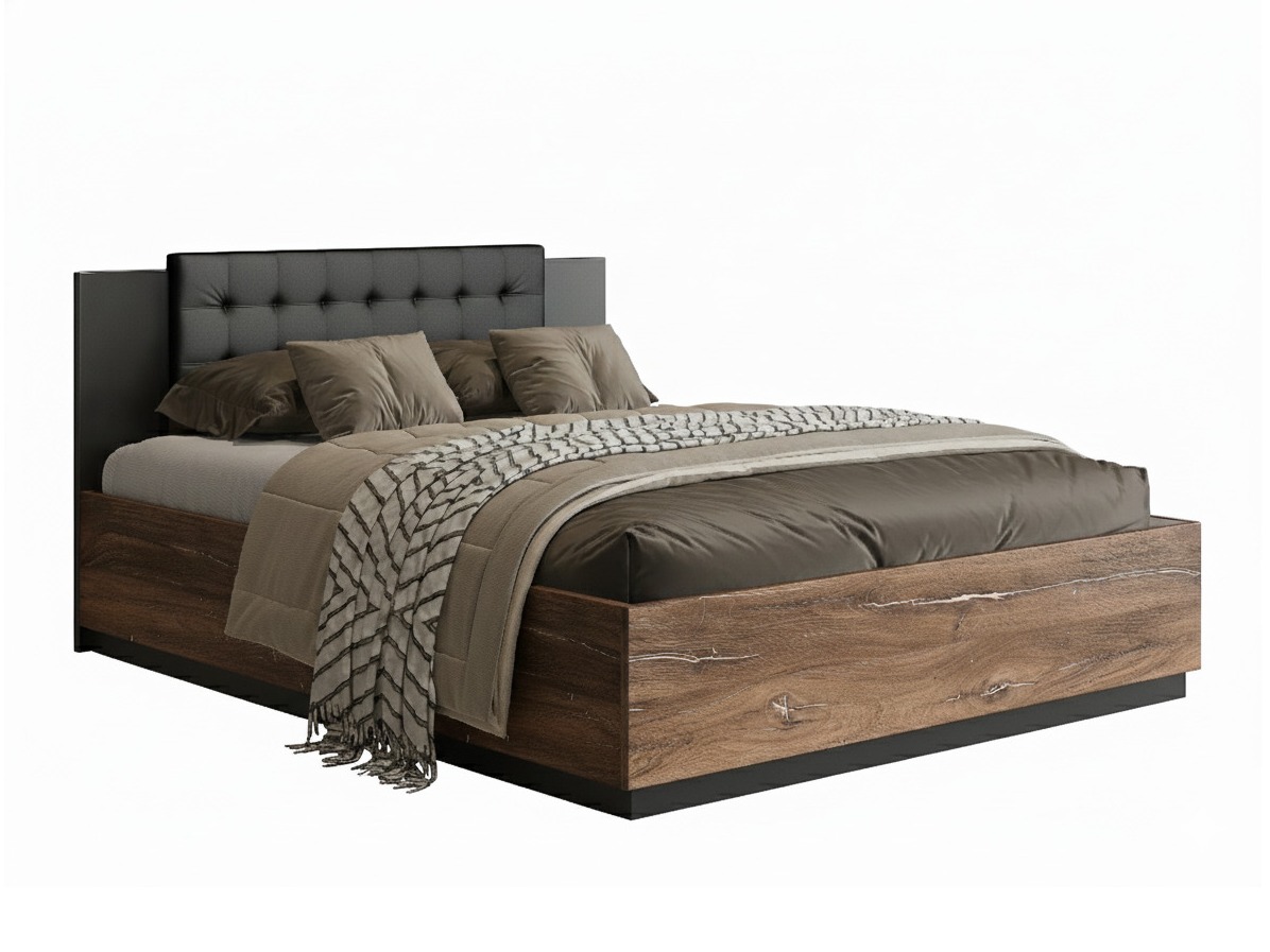 Letto Felelie 104 (Rovere Flagstaff scuro + Rame)