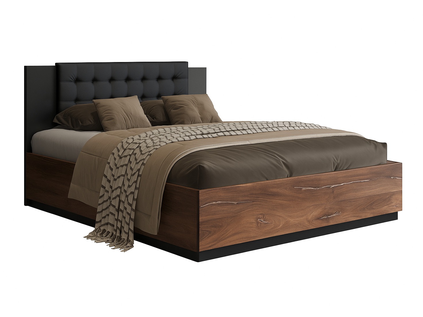 Letto Felelie 104 (Rovere Flagstaff scuro + Rame)