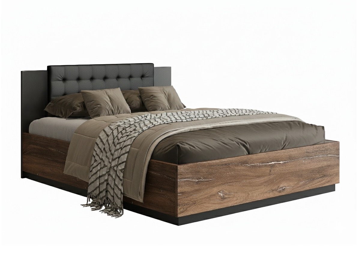 Letto Felelie 104 (Rovere Flagstaff scuro + Rame)