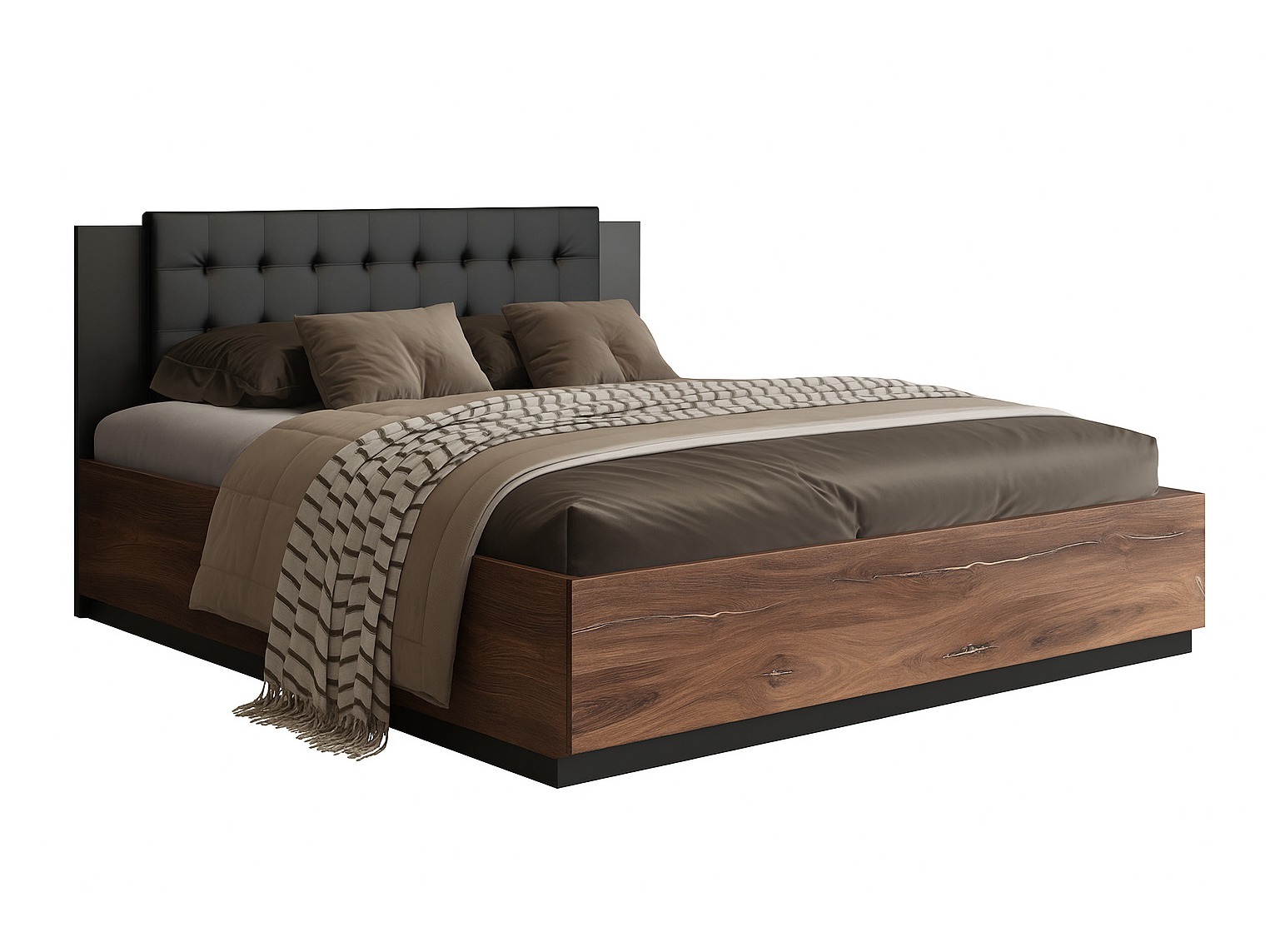 Letto Felelie 104 (Rovere Flagstaff scuro + Rame)