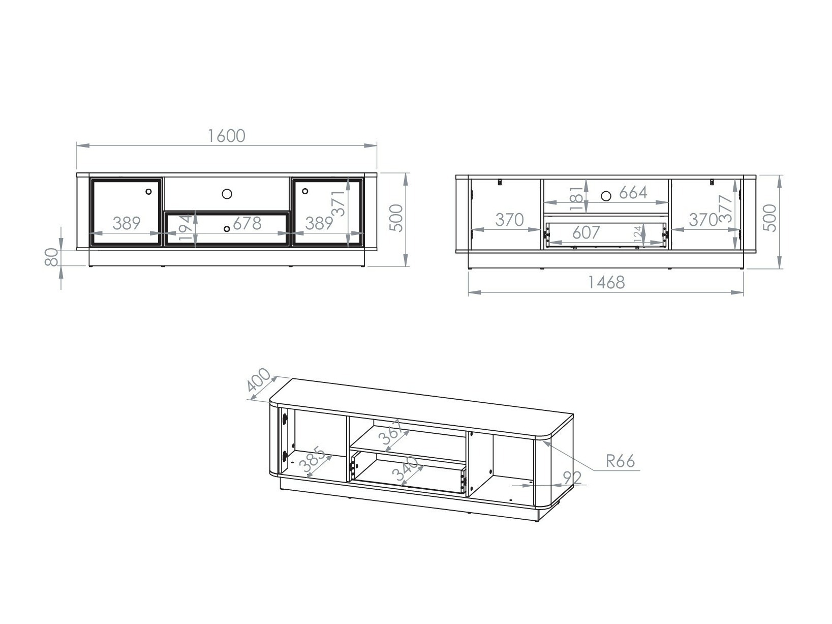 Mobile porta TV Cavrome 103