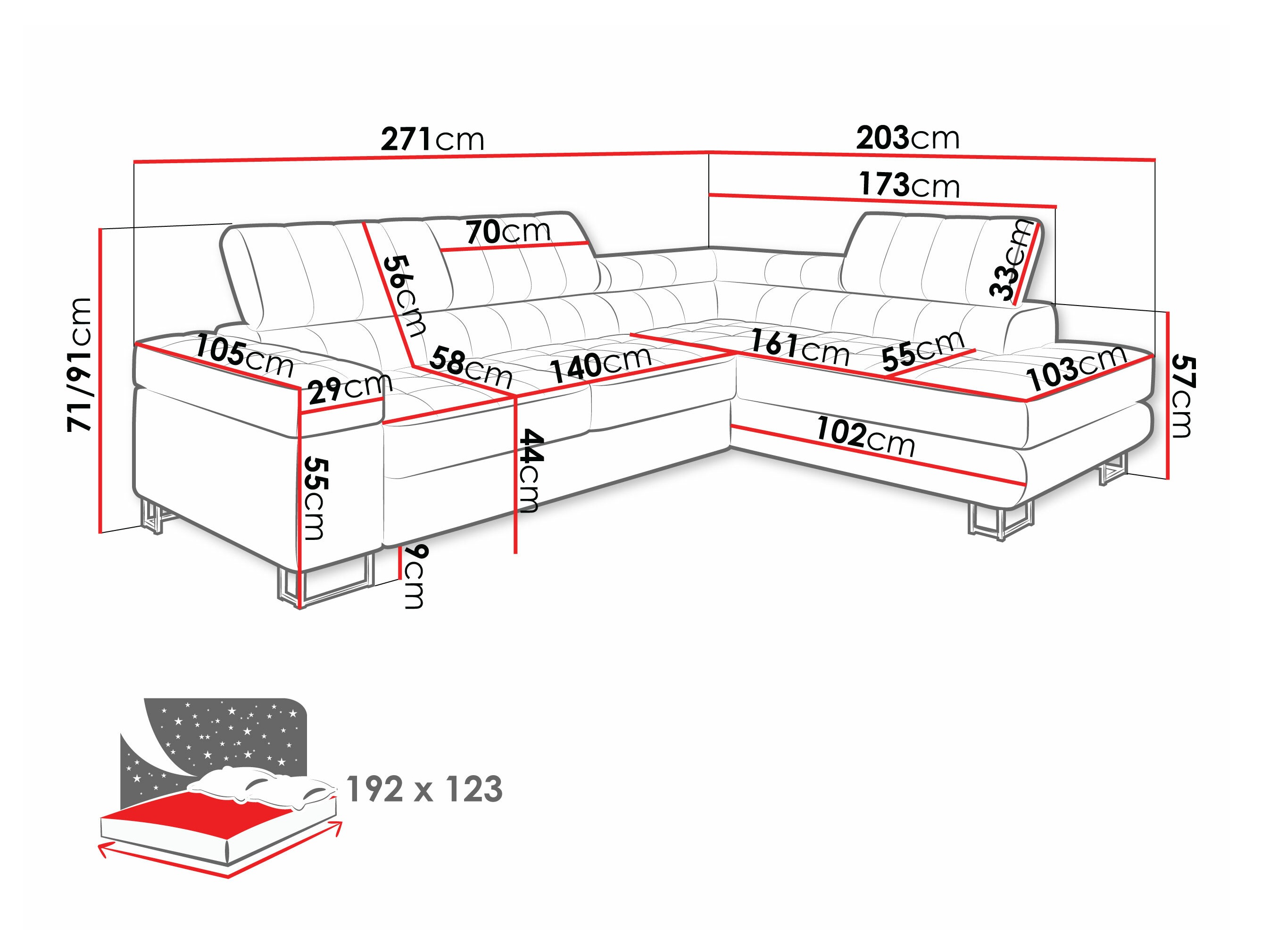 Divano angolare Comfivo 247 (Venus velluto 2932)