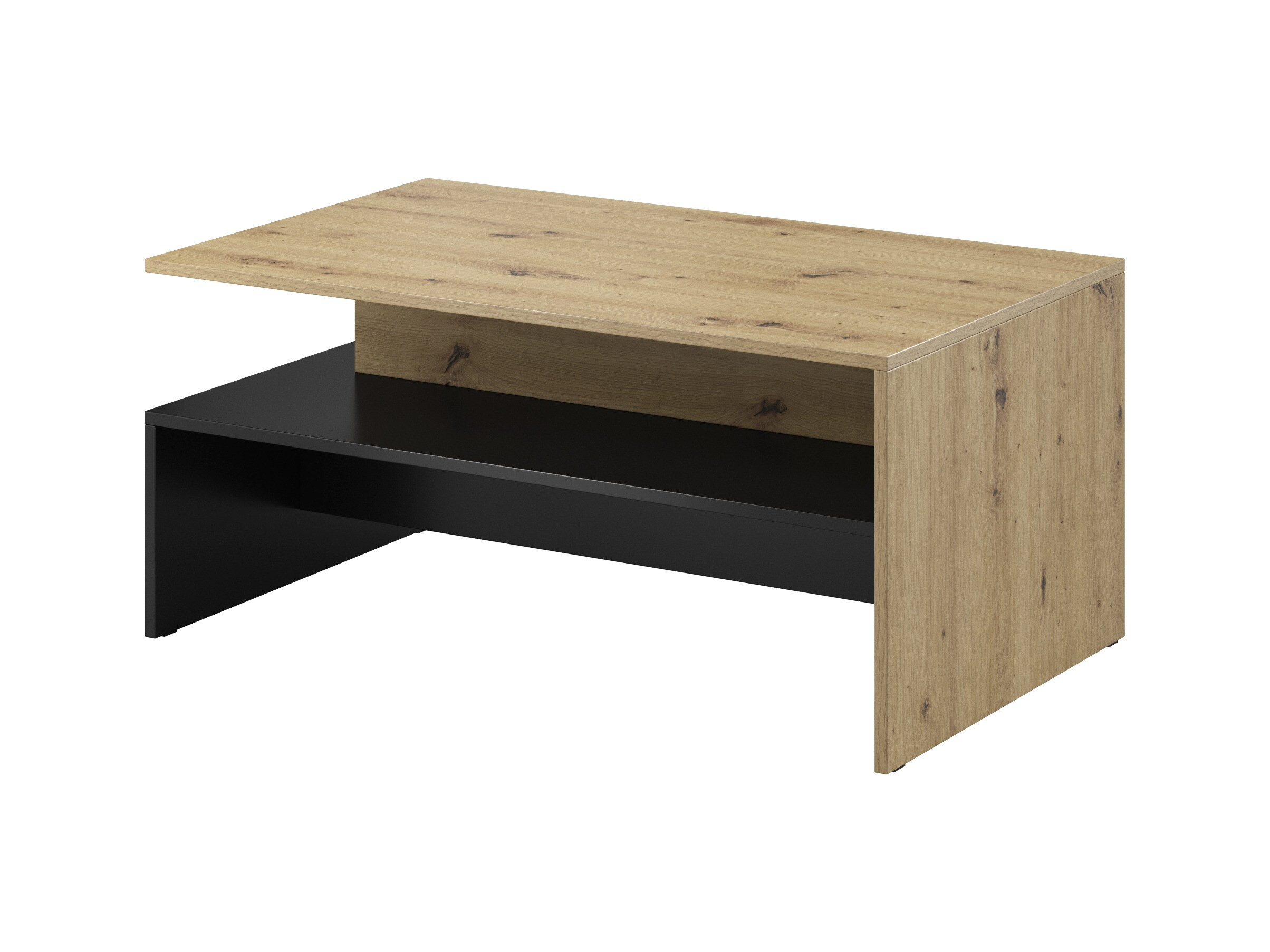 Parete attrezzata Serodeu 104 (Rovere Artisan + Nero opaco)