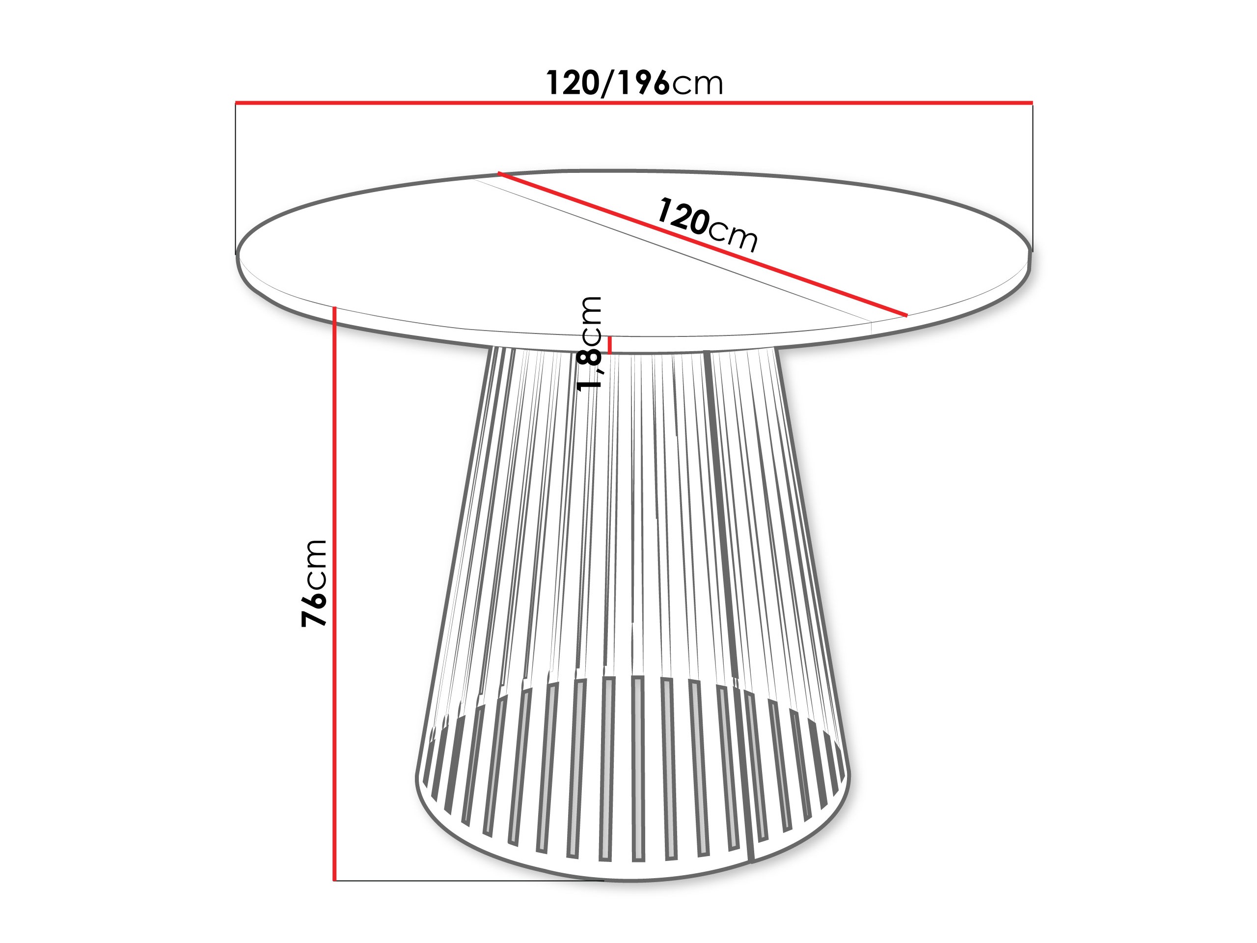 Tavolo Prudentia II (Noce)