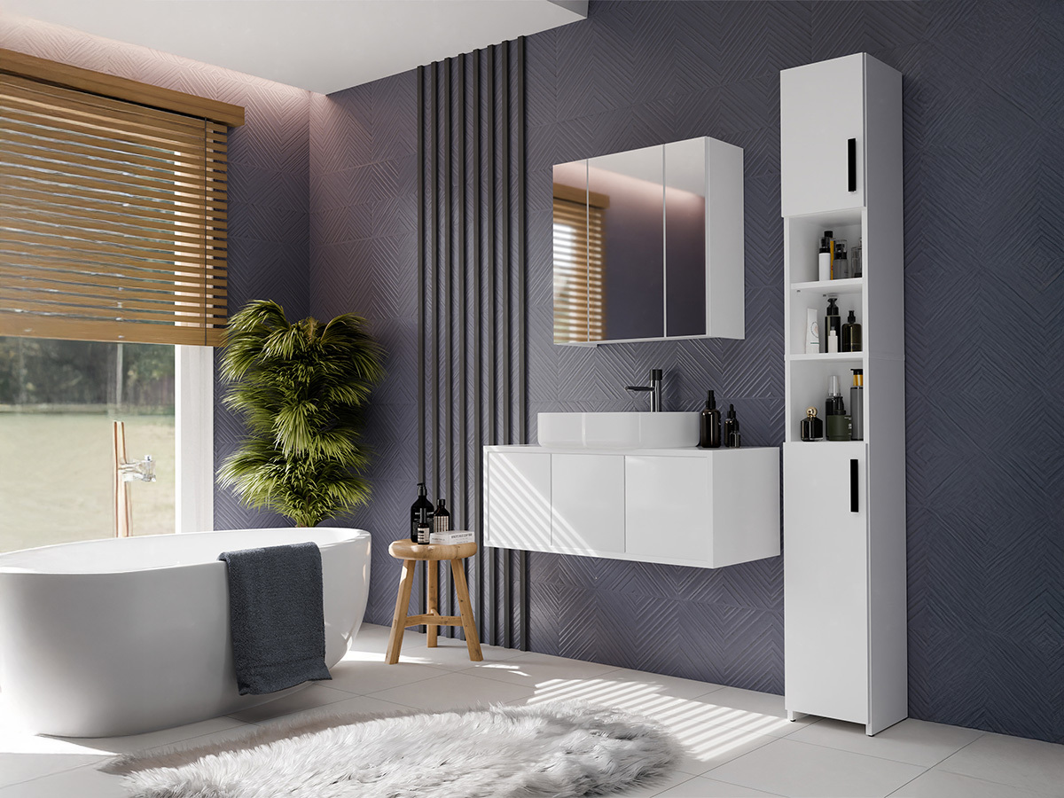 Armadietto a specchio da bagno Mandeville 343