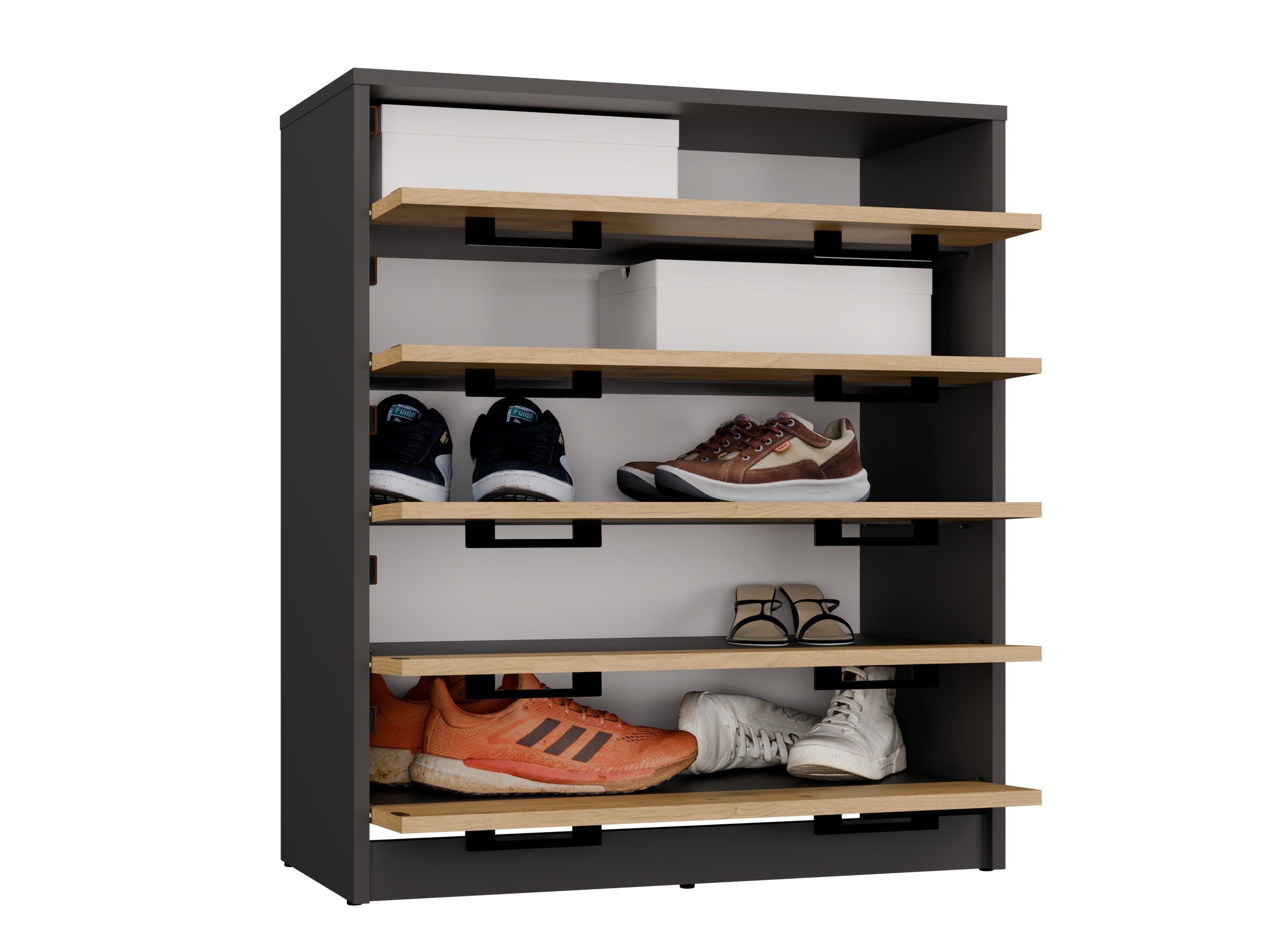 Scarpiera Mandeville 372 (Rovere Artisan + Antracite)