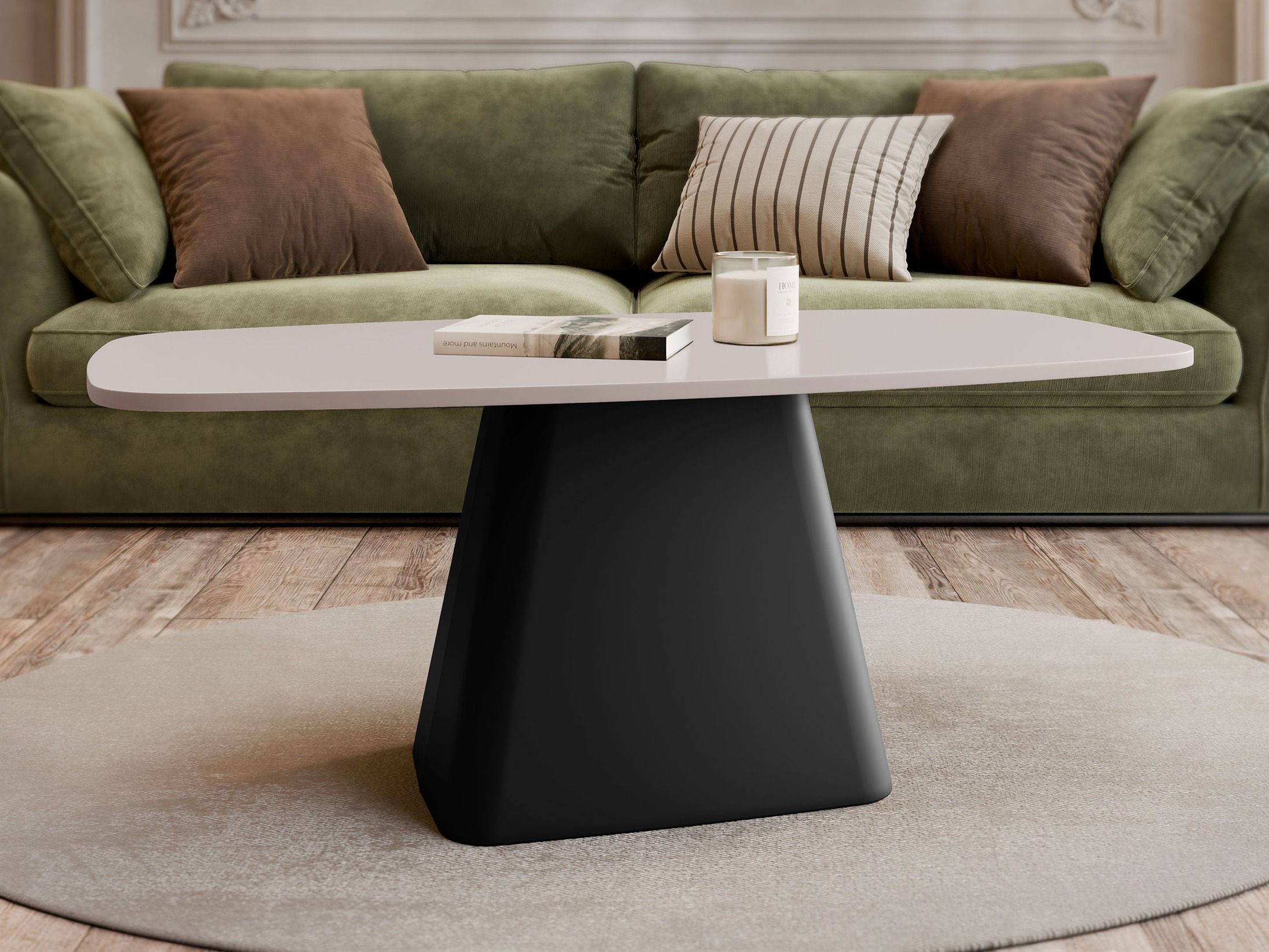 Tavolino da caffè Oswego 158 (Cachemire + Nero)