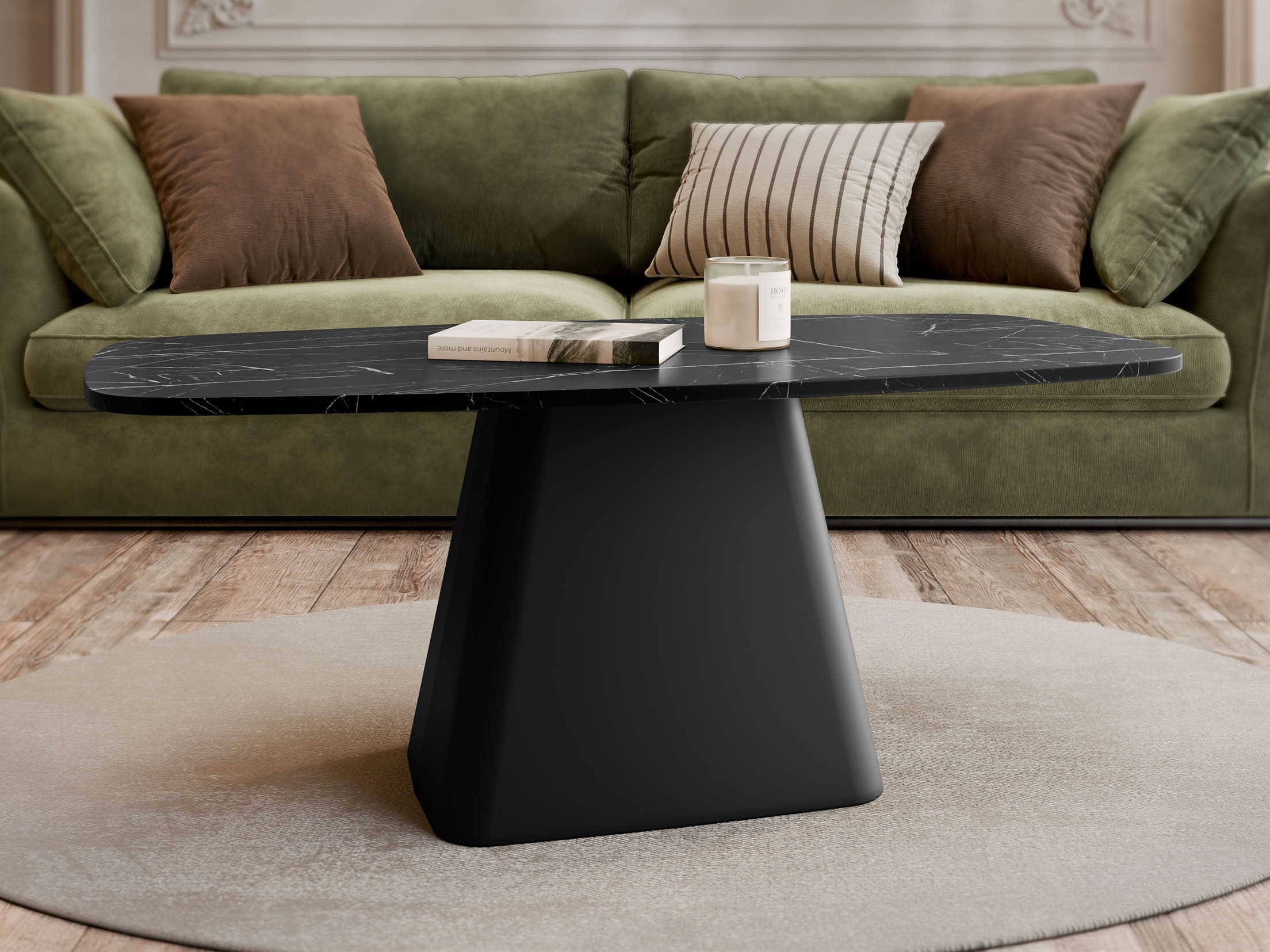 Tavolino da caffè Oswego 158 (Marmo nero)