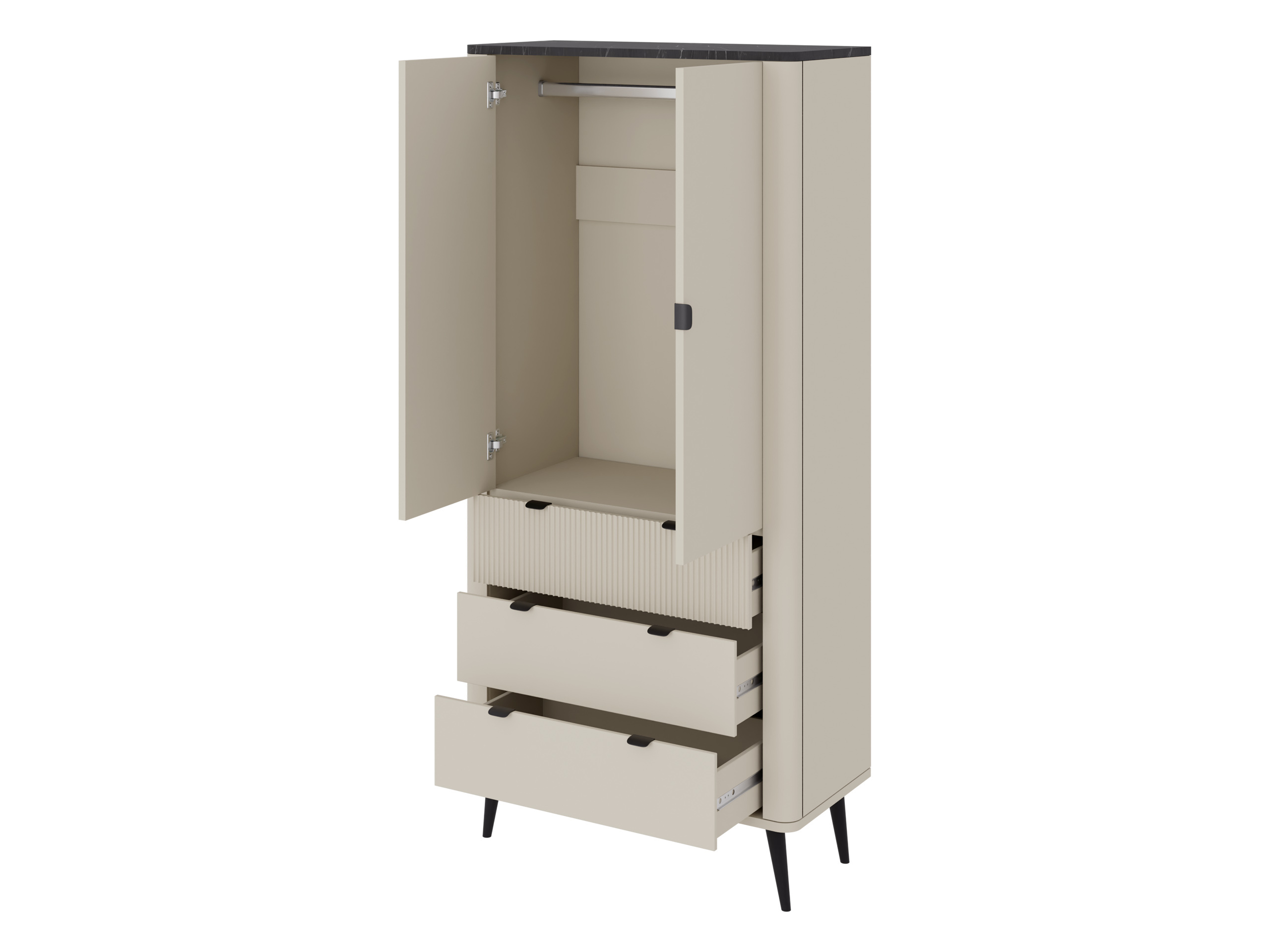 Armadio Lufela 100 (Cachemire + Noce)