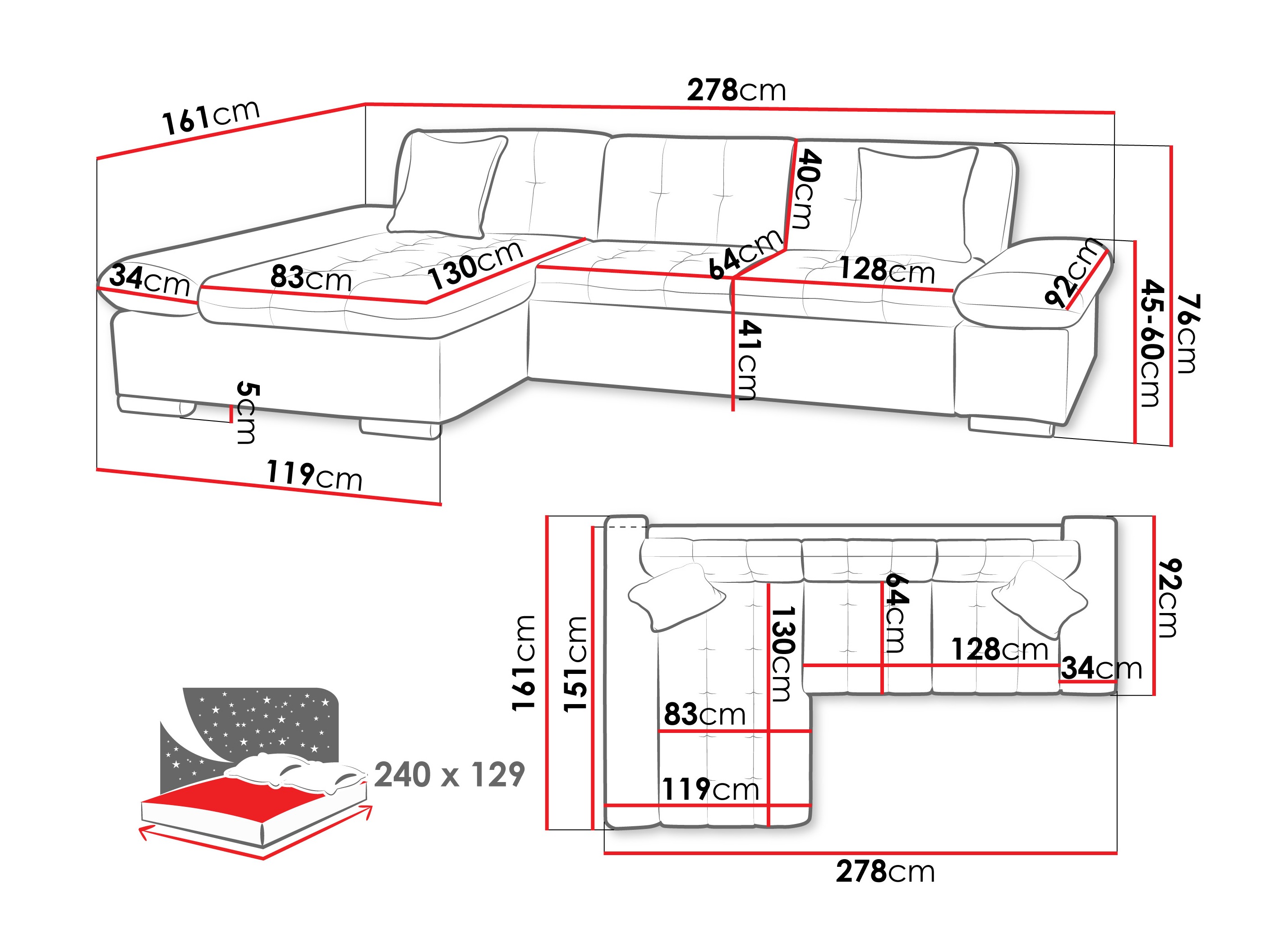 Divano angolare Comfivo Sanitas II (Piano 17)