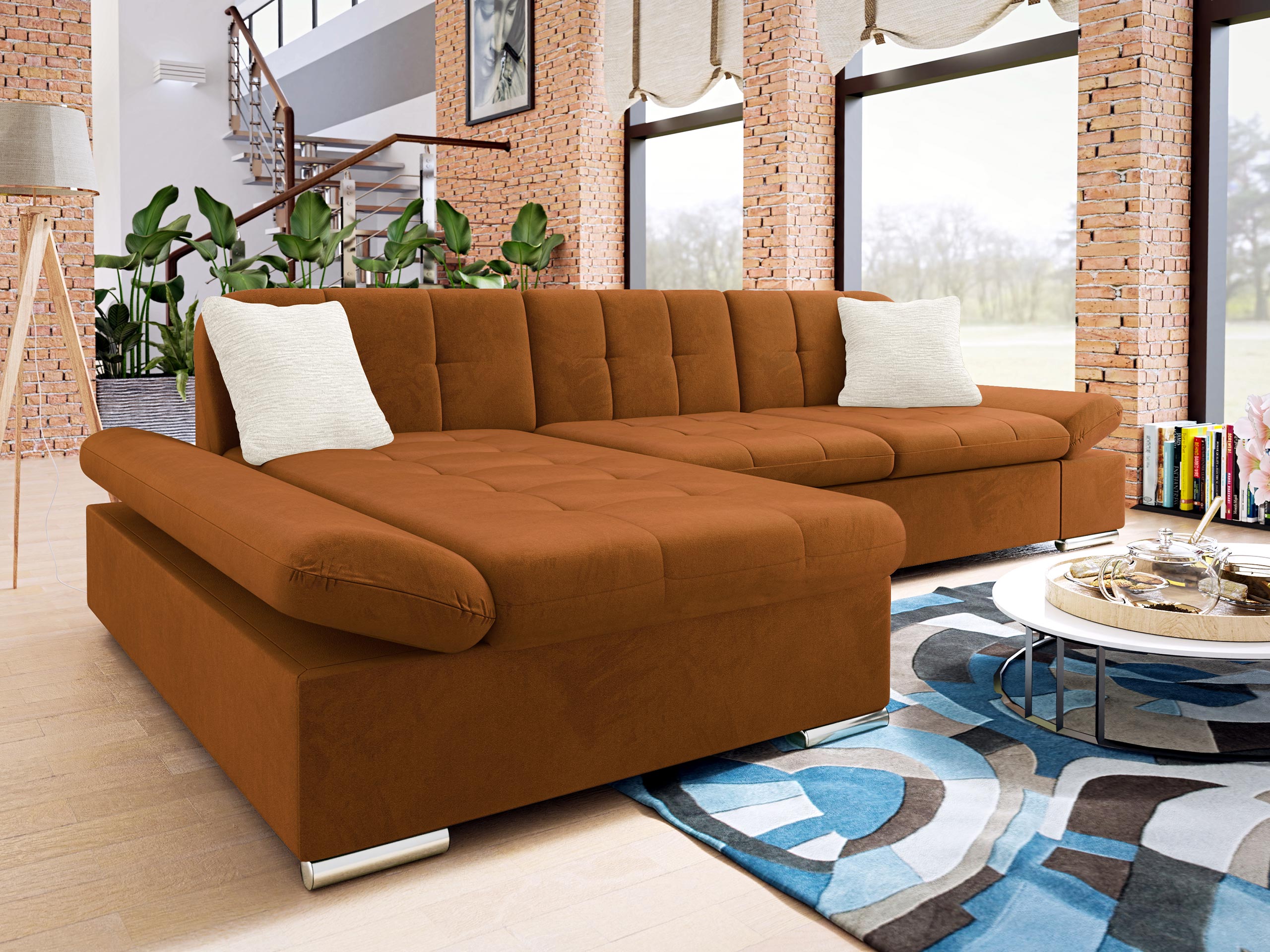 Divano angolare Comfivo Sanitas II (Piano 21 + Mokka 03)