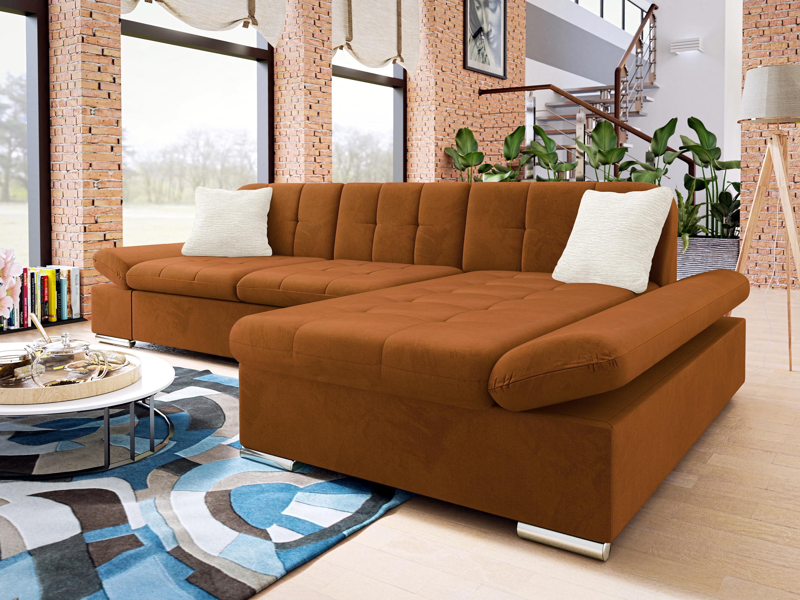 Divano angolare Comfivo Sanitas II (Piano 21 + Mokka 03)