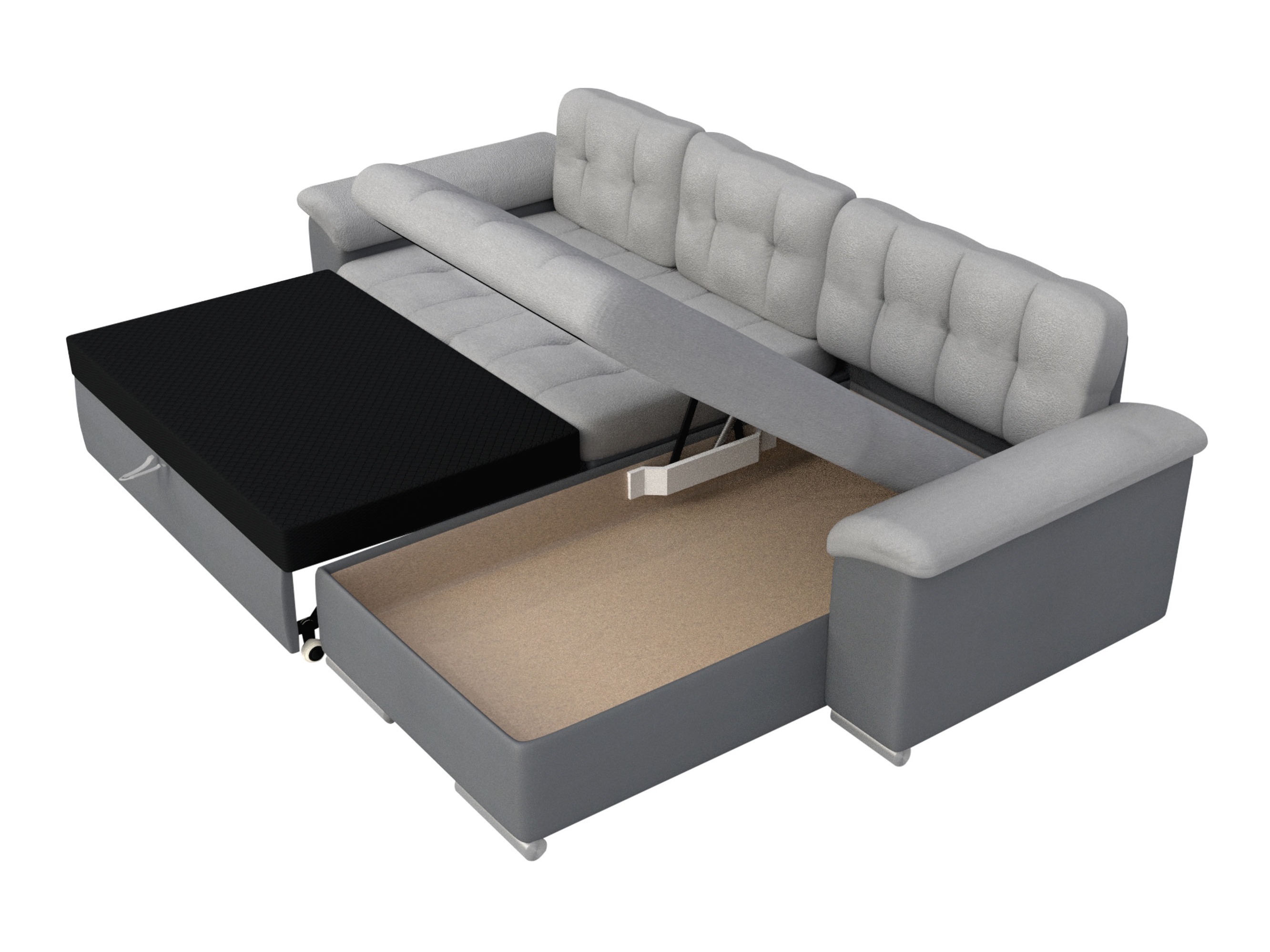 Divano angolare Comfivo Mica II (Piano 21 + Mokka 03)