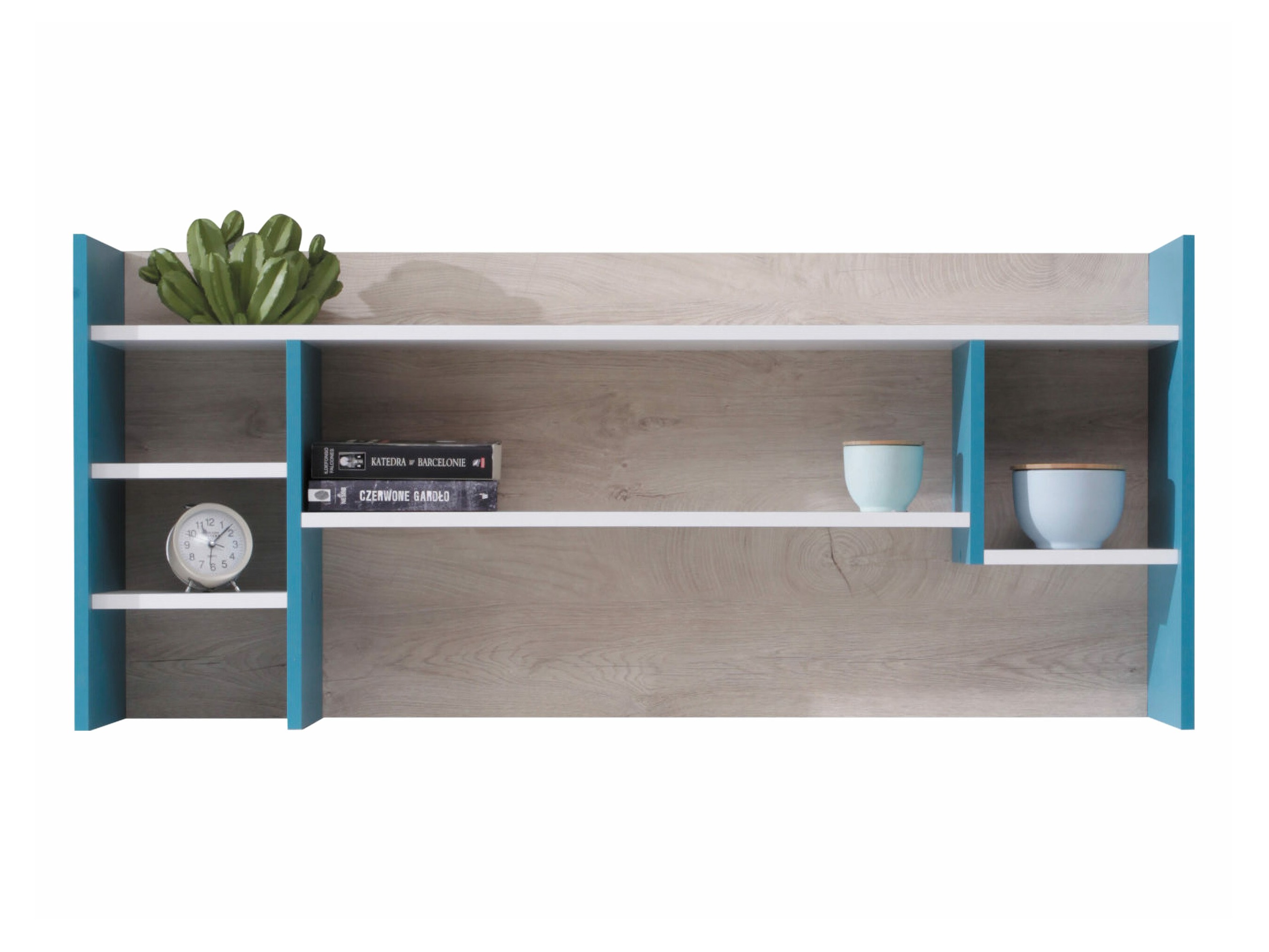 Mensola Camteso 109 (Bianco + Quercia + Turchese)