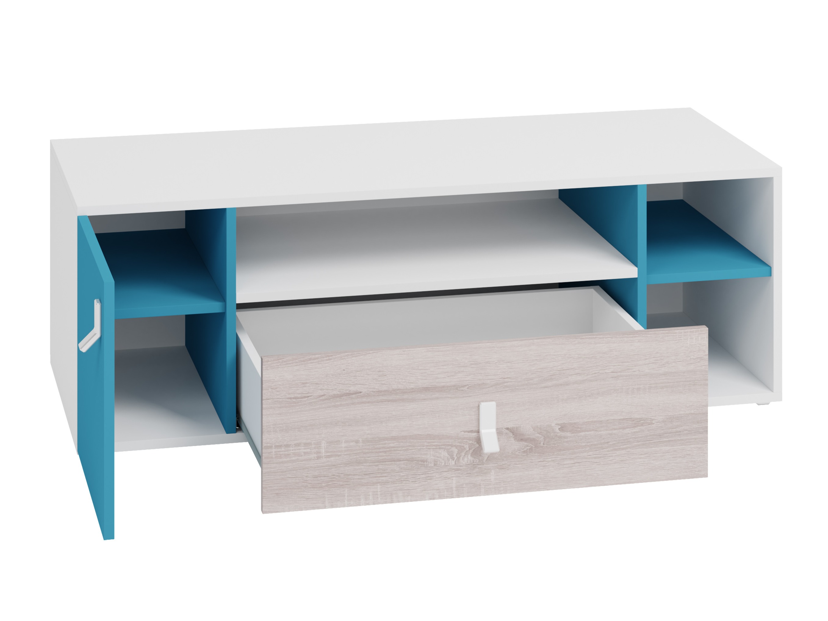 Mobile porta TV Camteso 108 (Nero + Quercia + Beige)