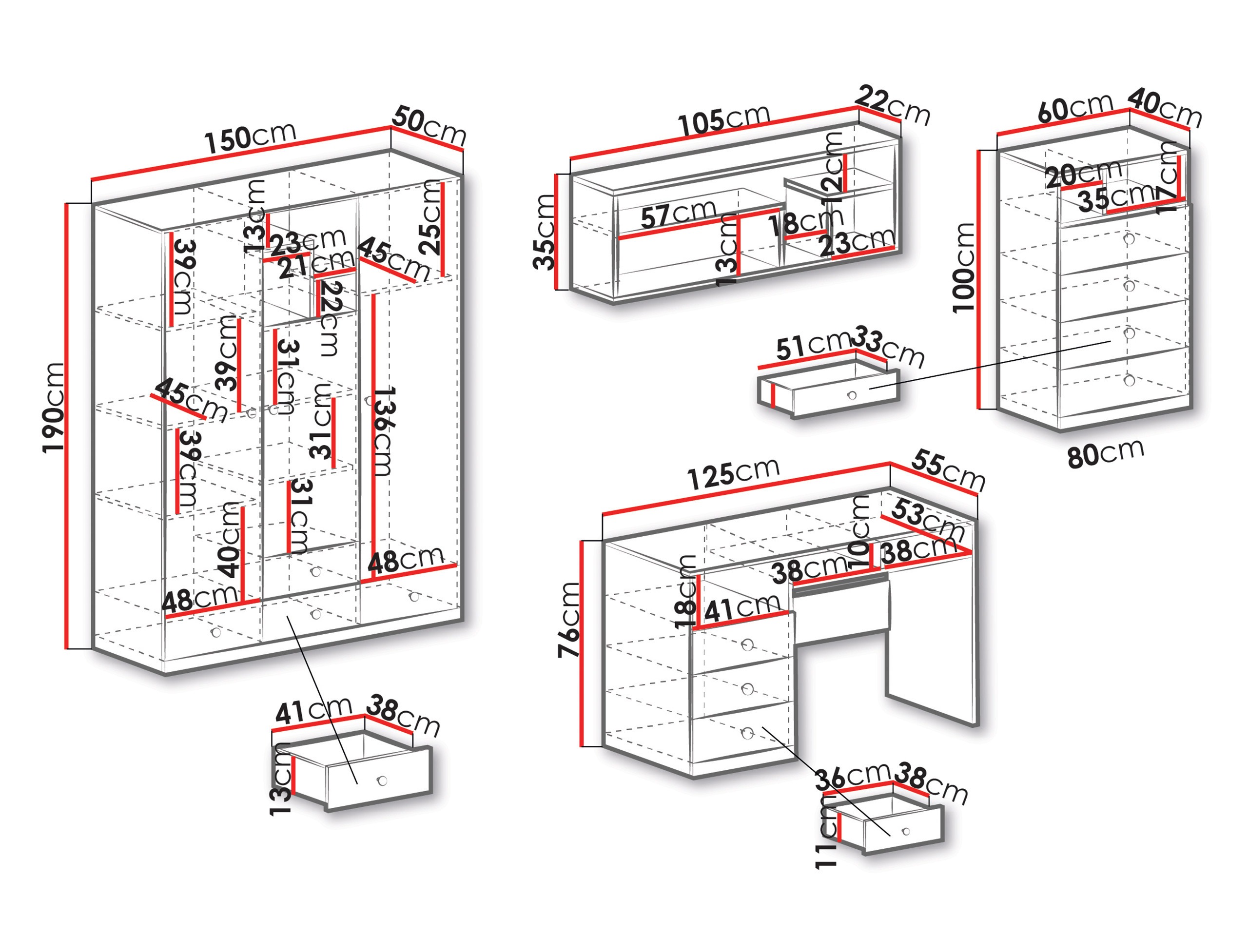 Set di mobili Tesmonu 115