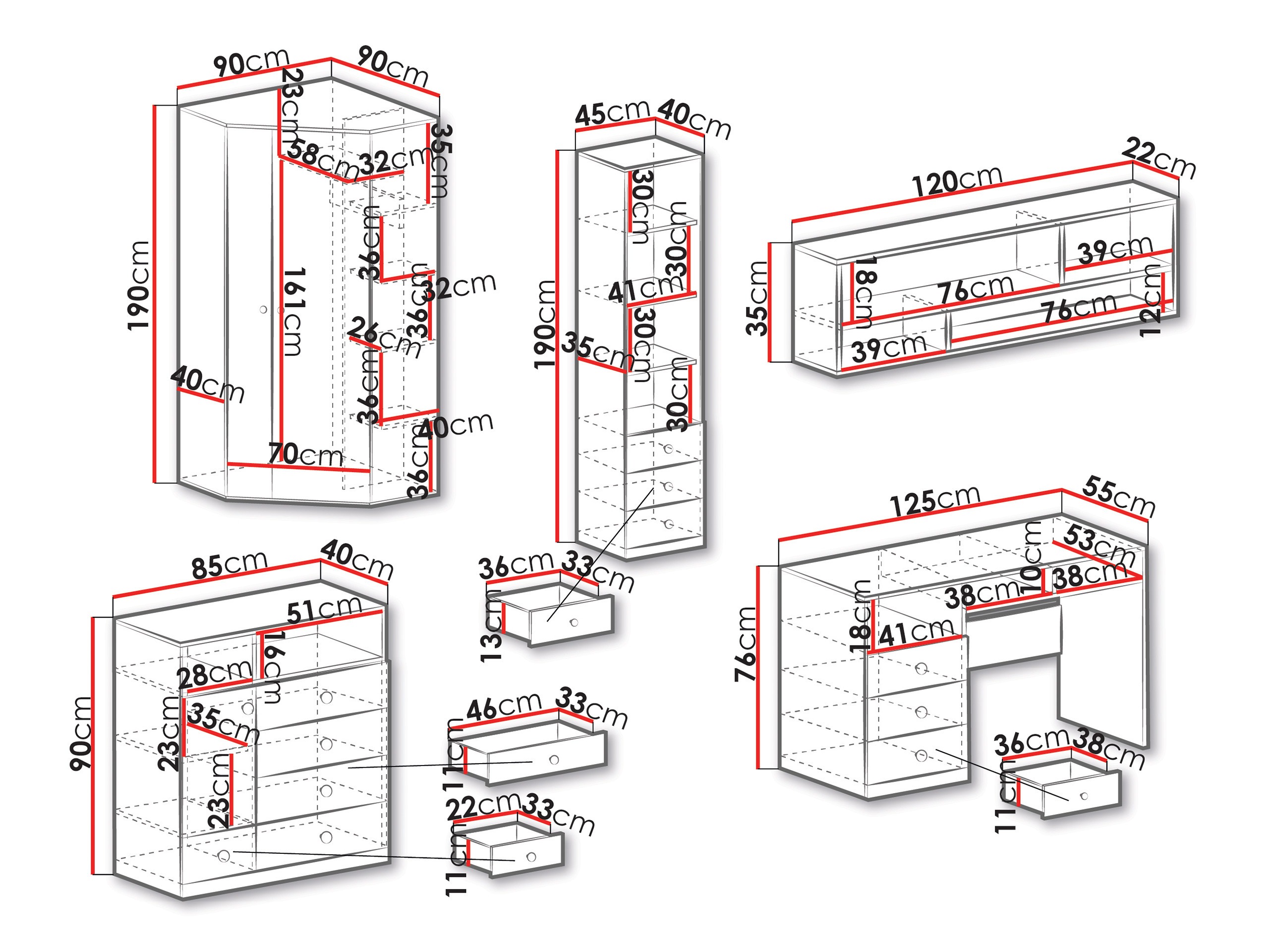 Set di mobili Tesmonu 117