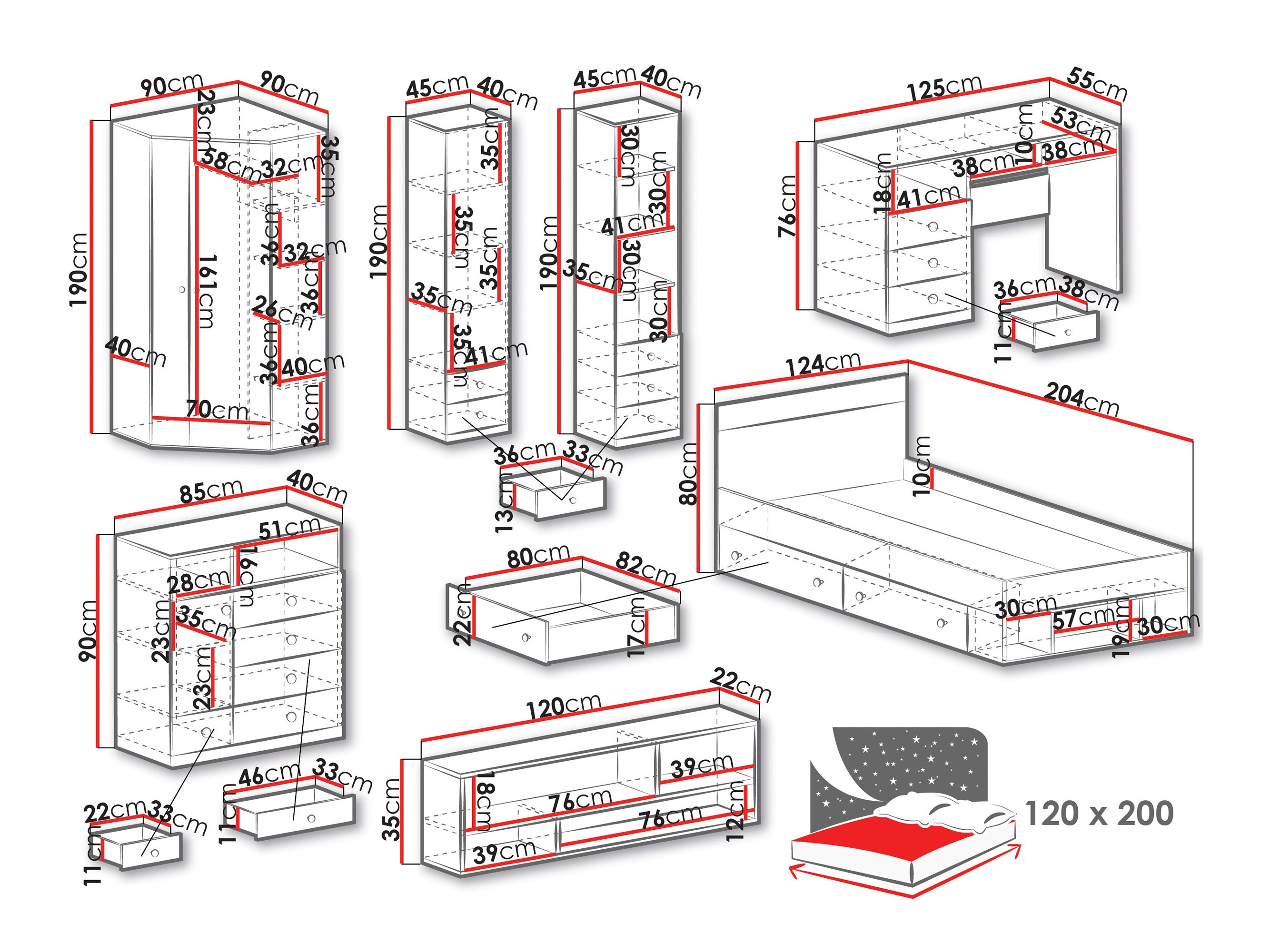 Set di mobili Tesmonu 119