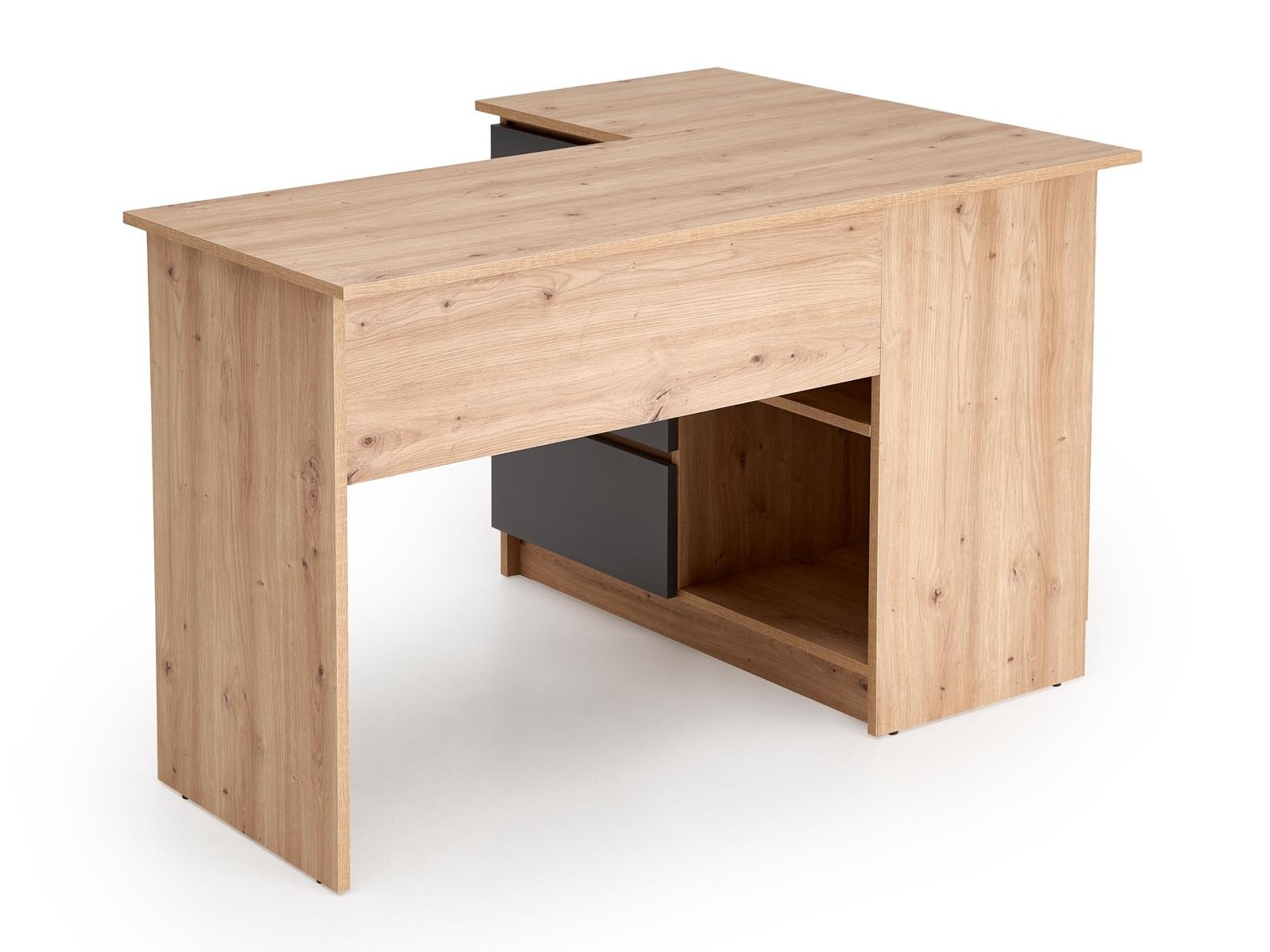 Scrivanie angolare Houston 1950 (Grafite + Rovere Artisan)