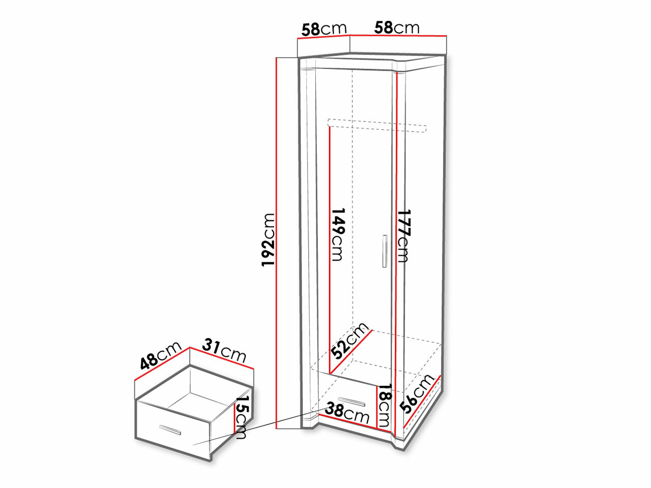 Armadio Lorelie 117 (Tartufo quercia)