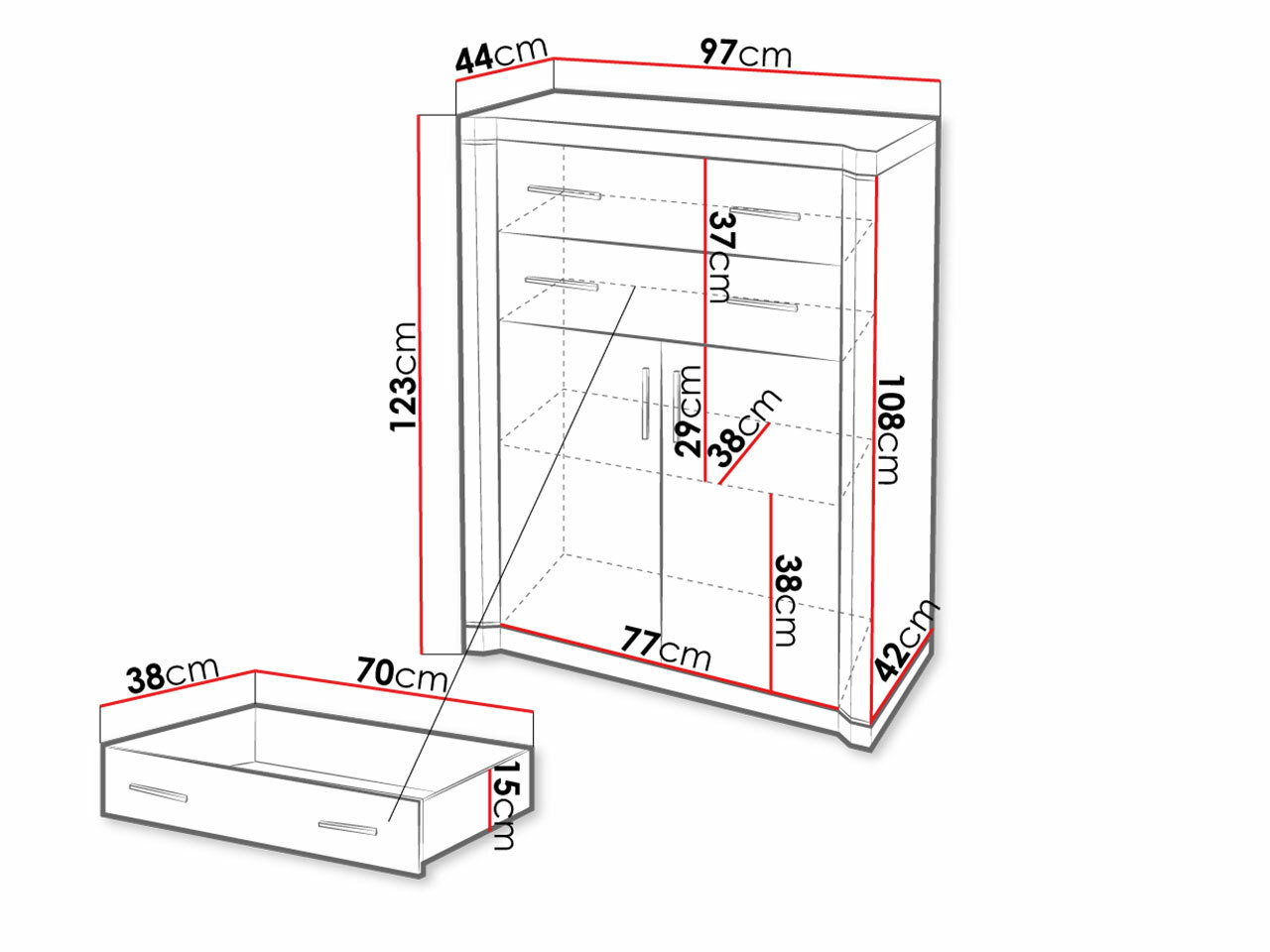 Cassettiera Lorelie 105 (Tartufo quercia)