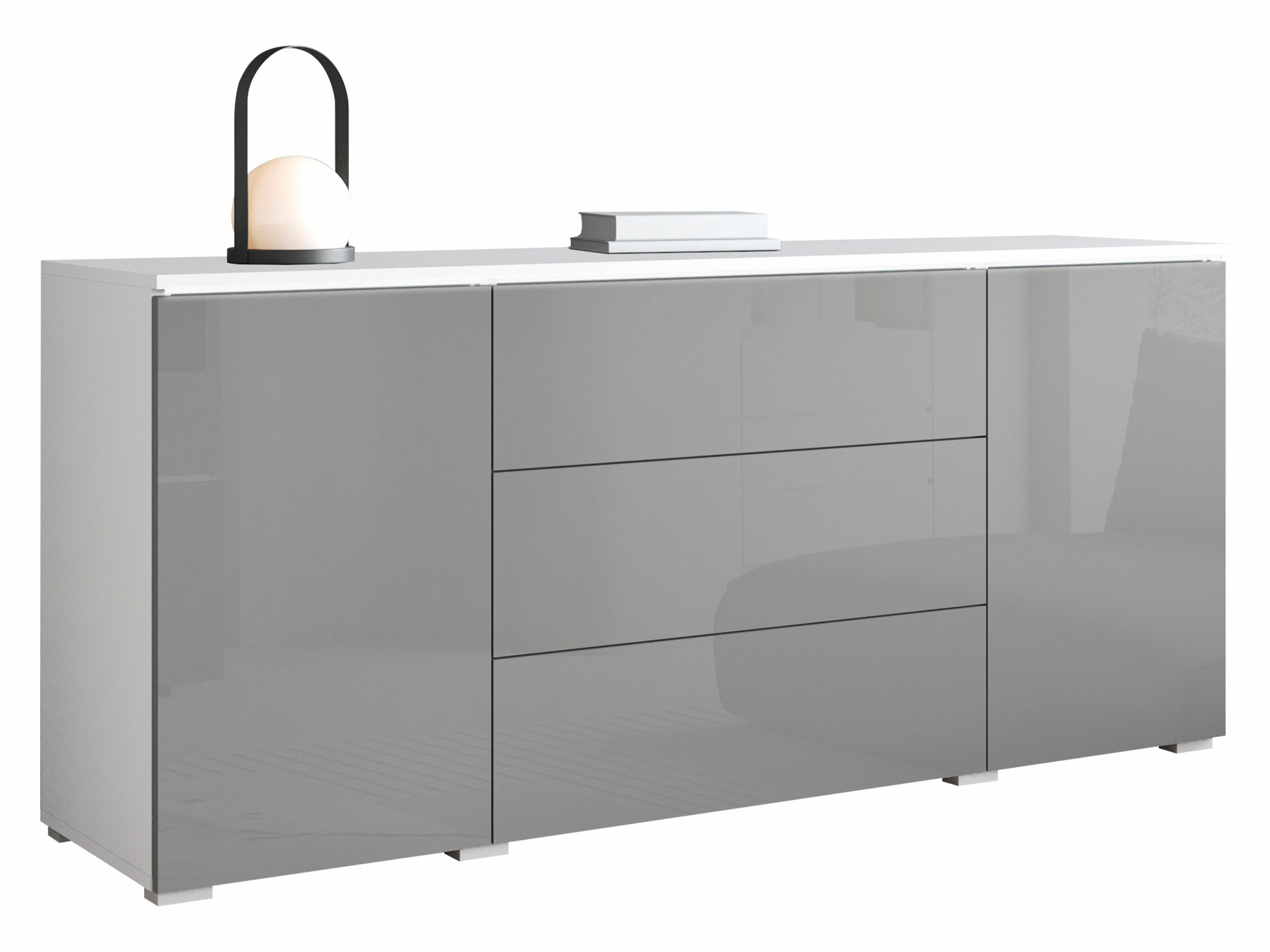 Cassettiera Mirfivo 102 (Grigio lucido)