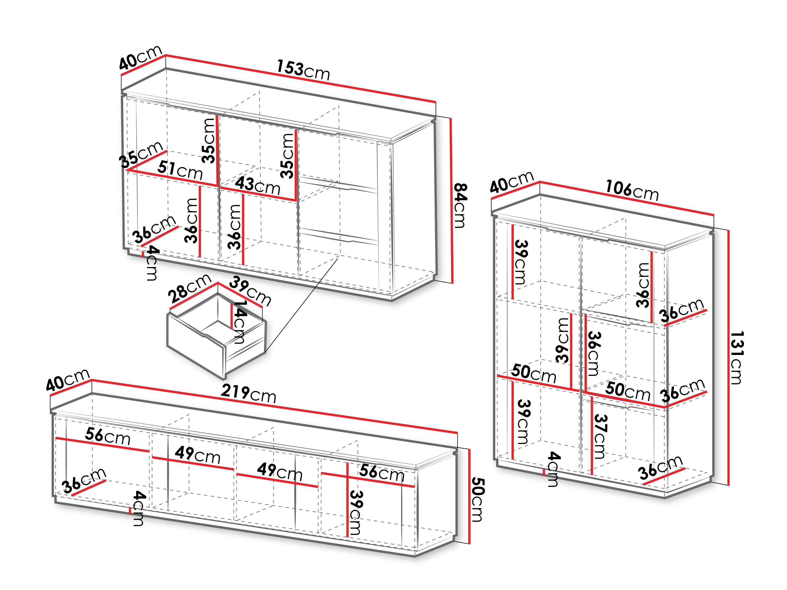 Parete attrezzata Comfivo Ovitas