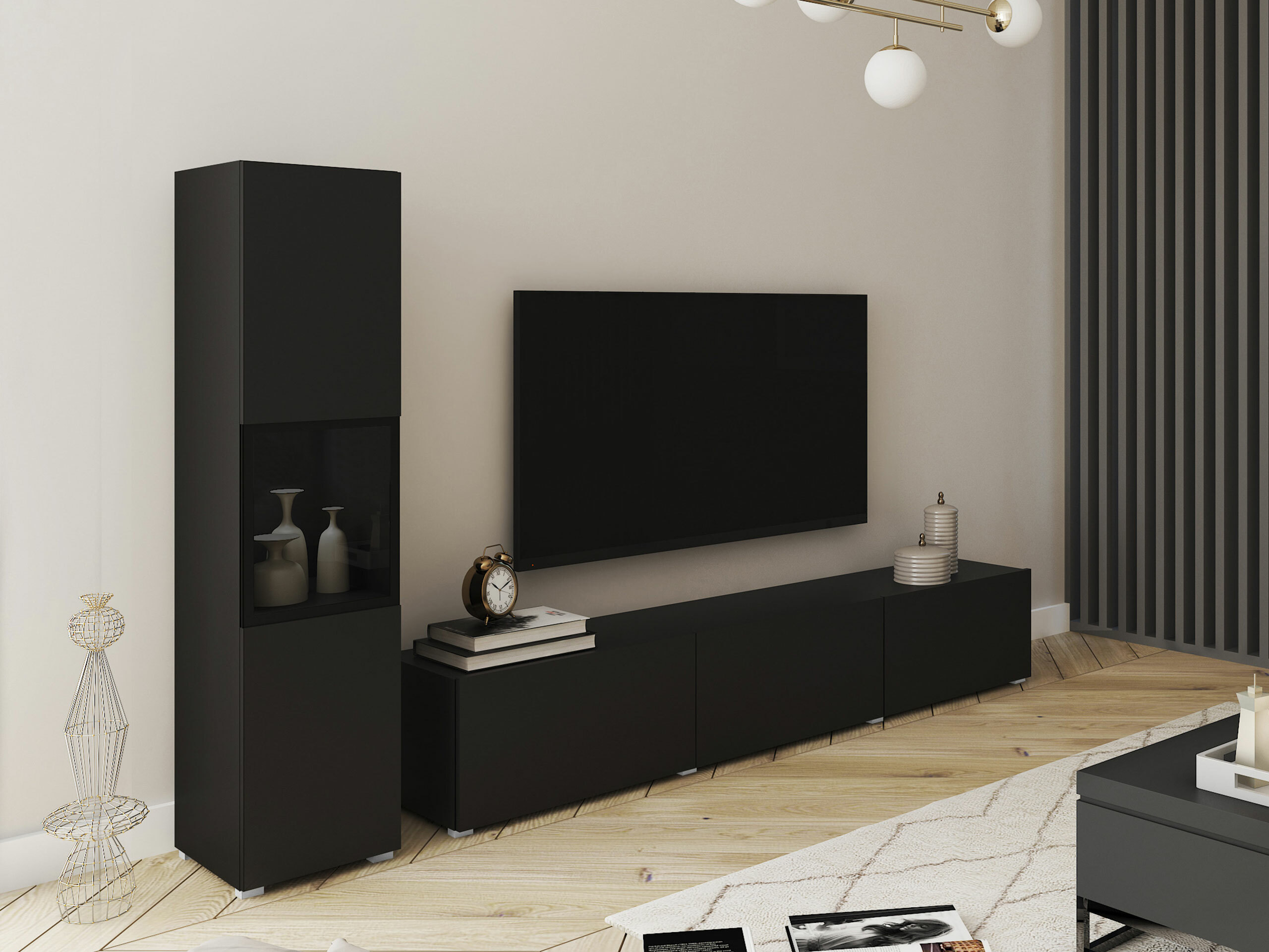 Parete attrezzata Sarasota 192 (Grafite)