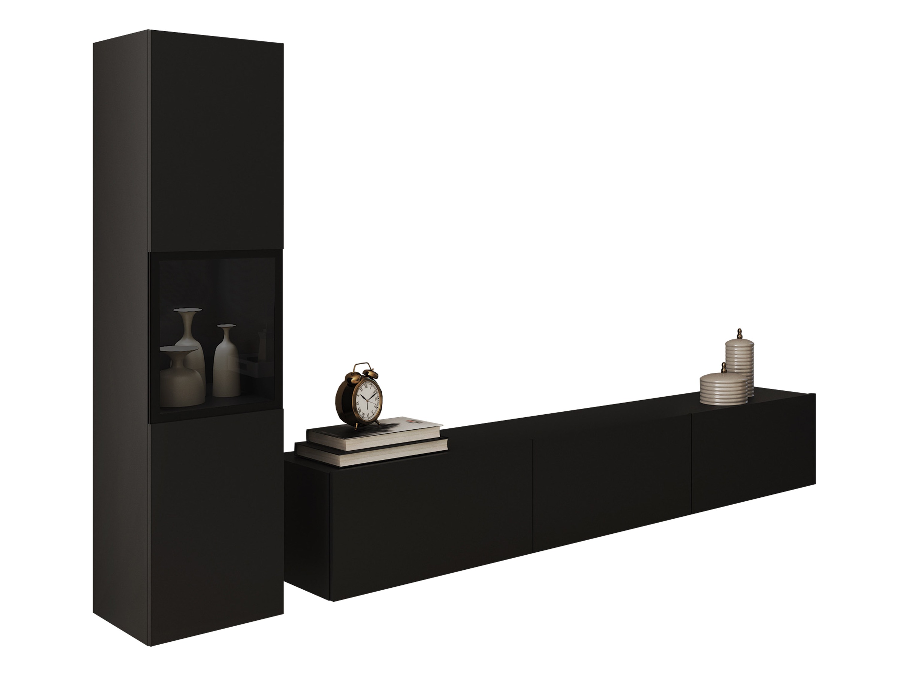 Parete attrezzata Sarasota 192 (Grafite)