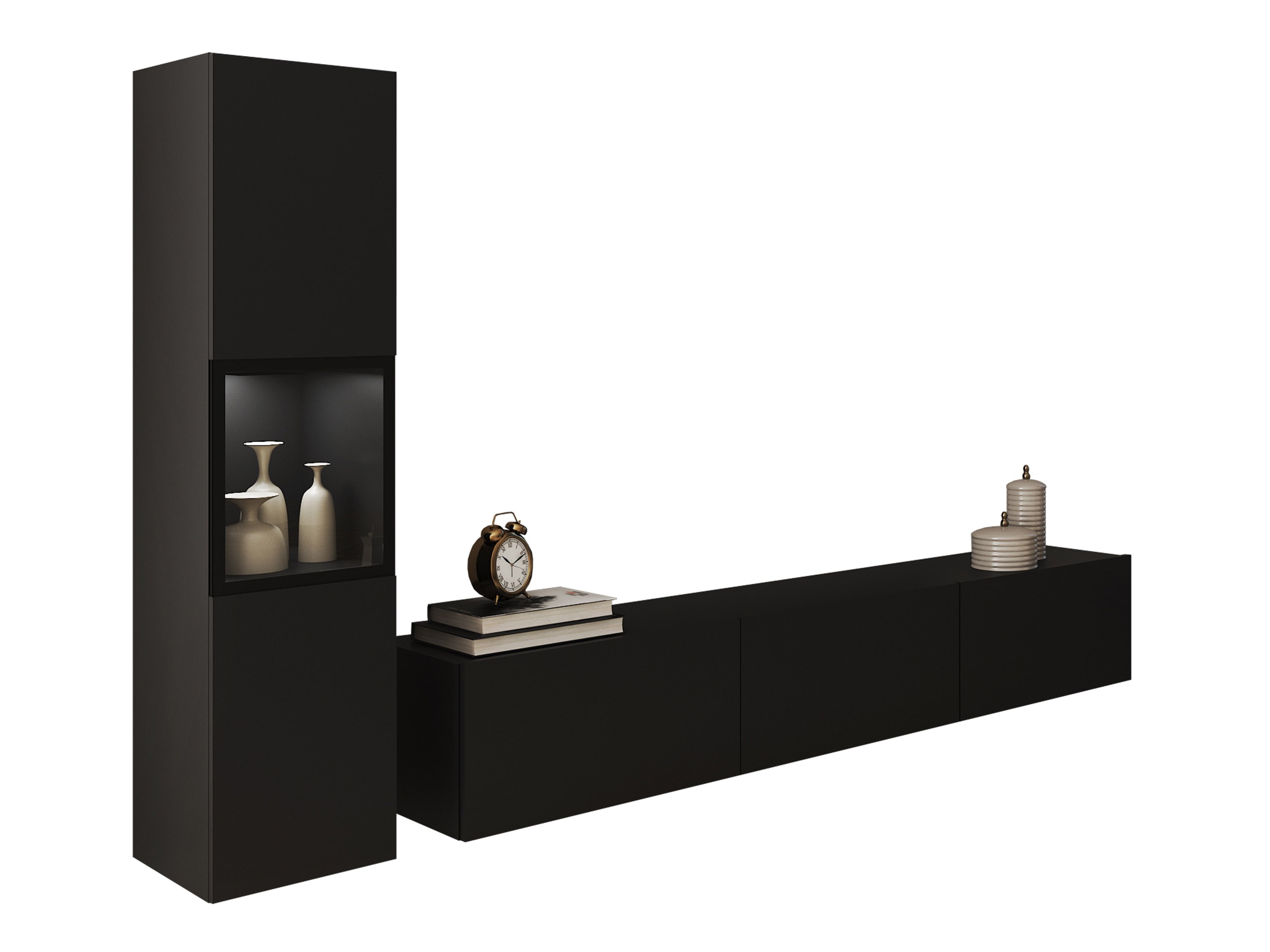 Parete attrezzata Sarasota 192 (Grafite)