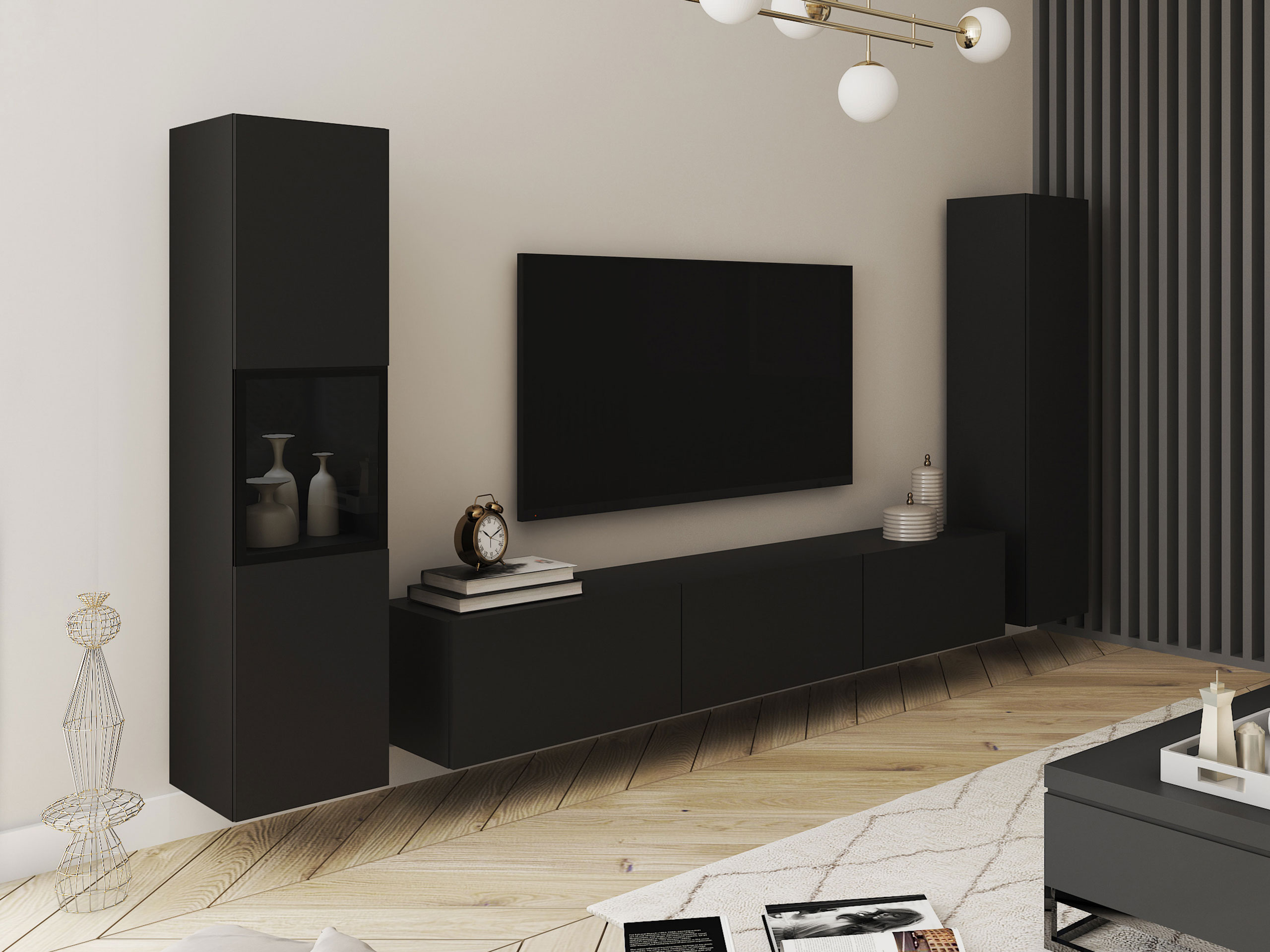 Parete attrezzata Sarasota 193 (Grafite)