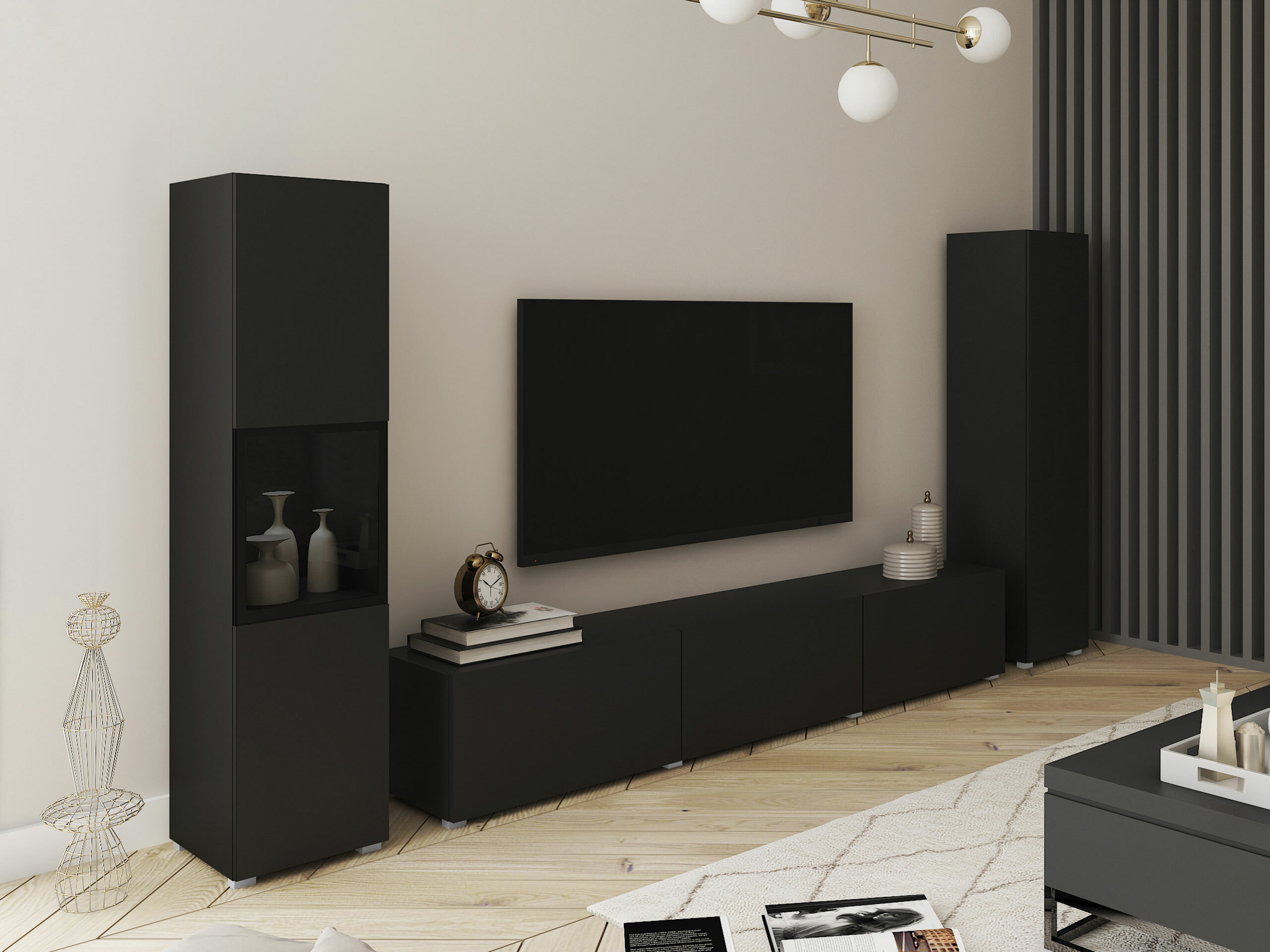 Parete attrezzata Sarasota 193 (Grafite)