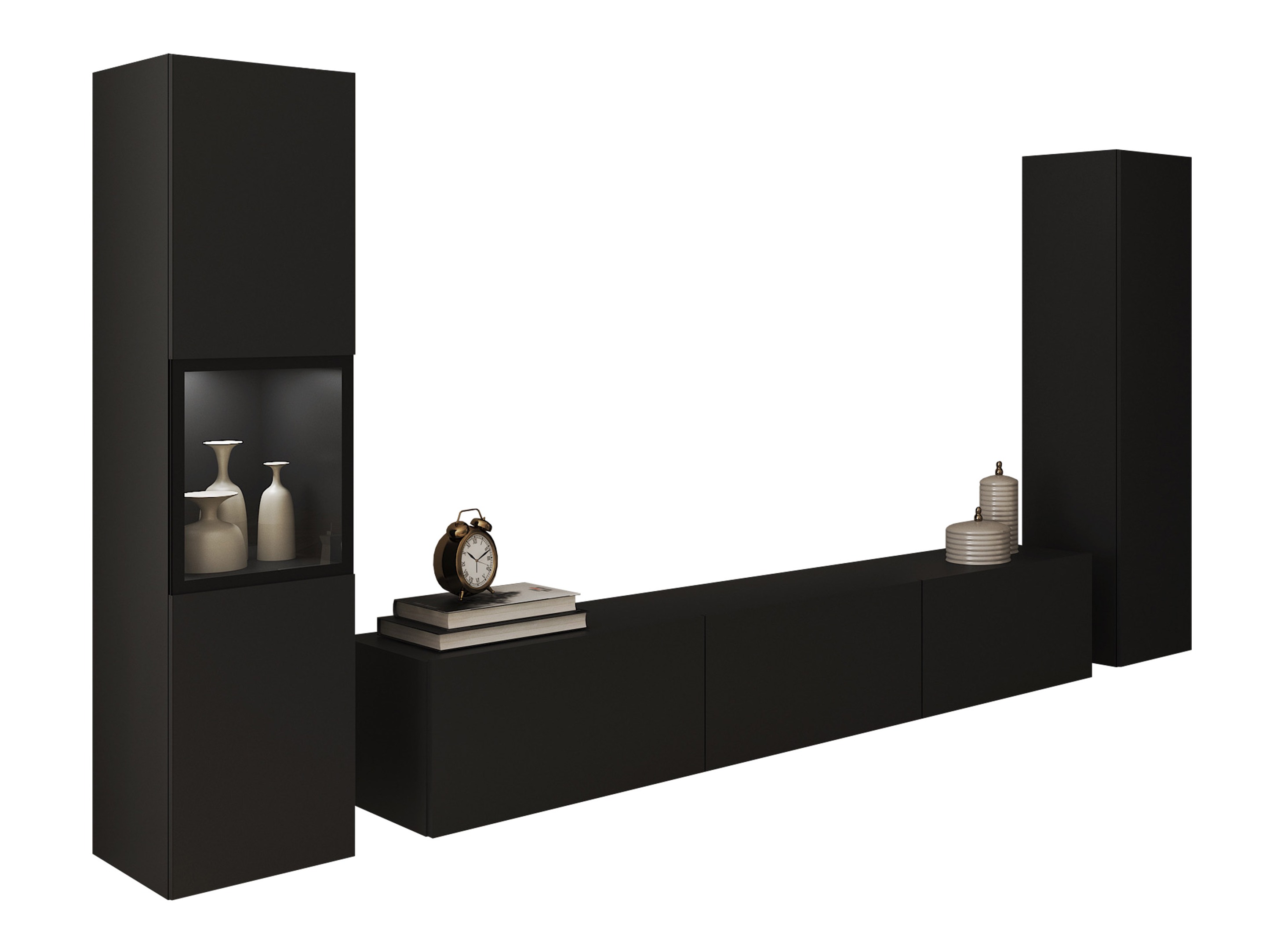 Parete attrezzata Sarasota 193 (Grafite)