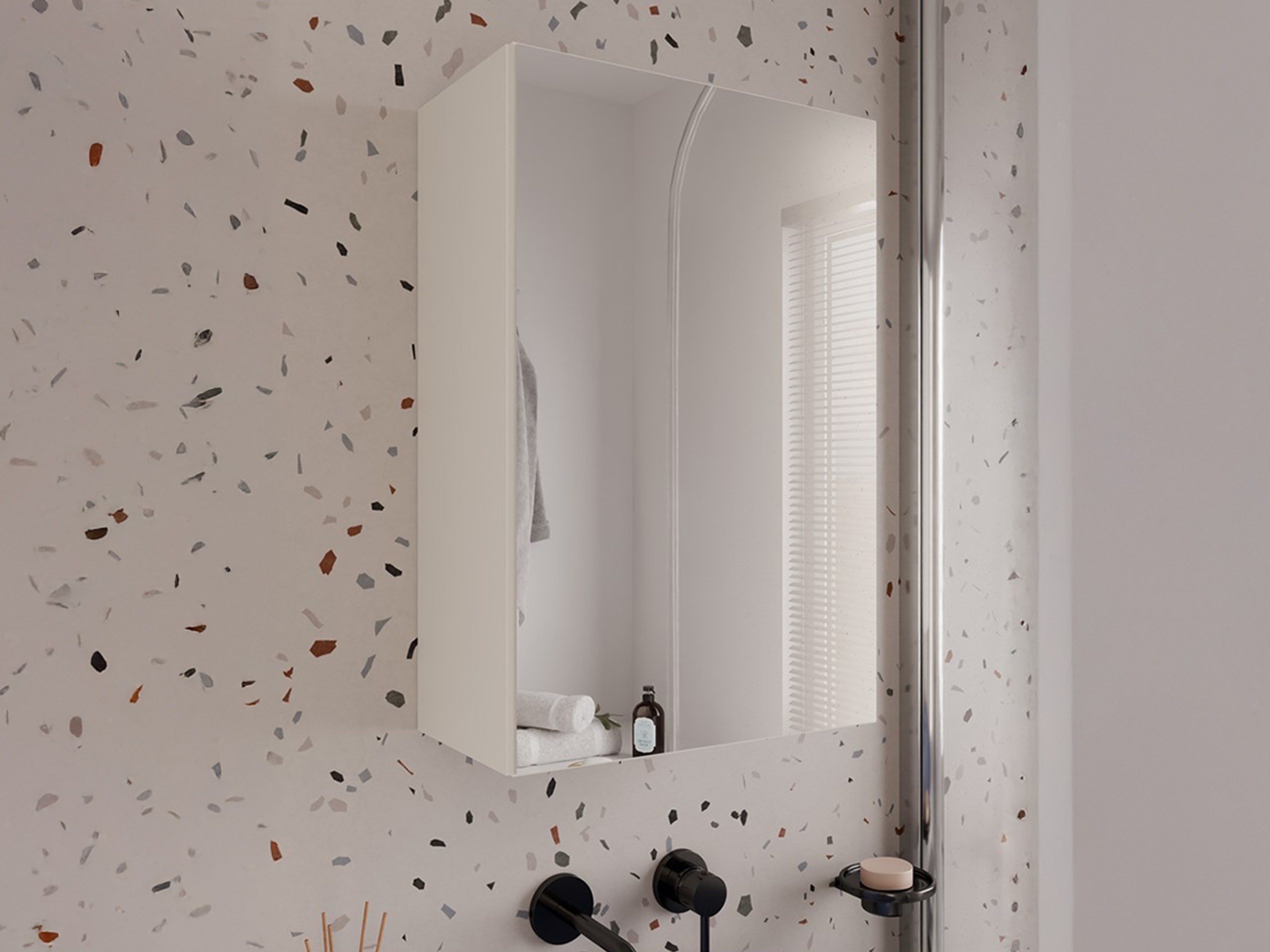 Armadietto a specchio da bagno Balelbo 100 (Cachemire)