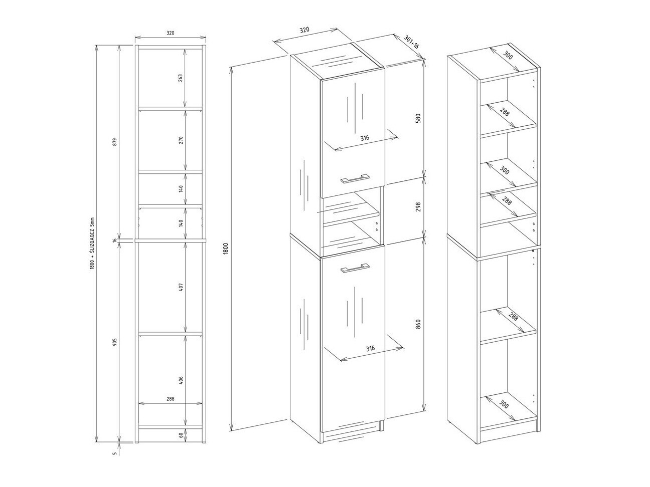 Mobiletto del bagno Mandeville 152 (Cachemire)