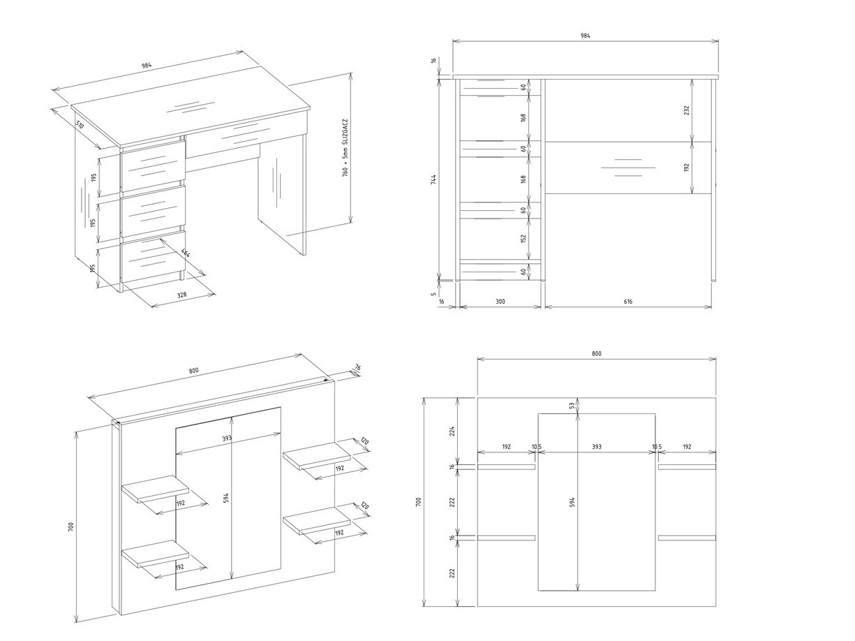 Specchiera Mandeville 351 (Sinistra)