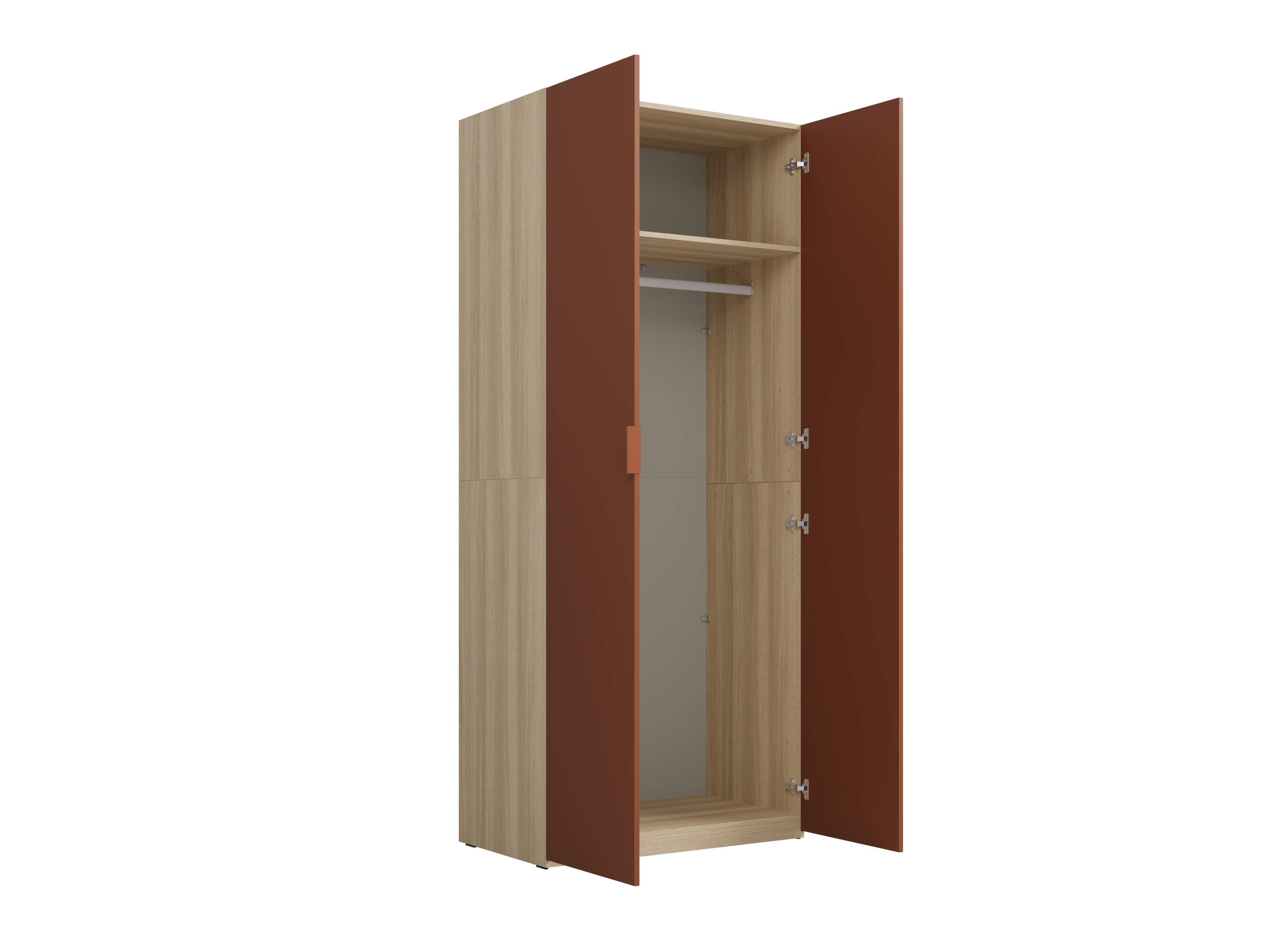 Armadio Austin 387 (Arancione + Quercia)