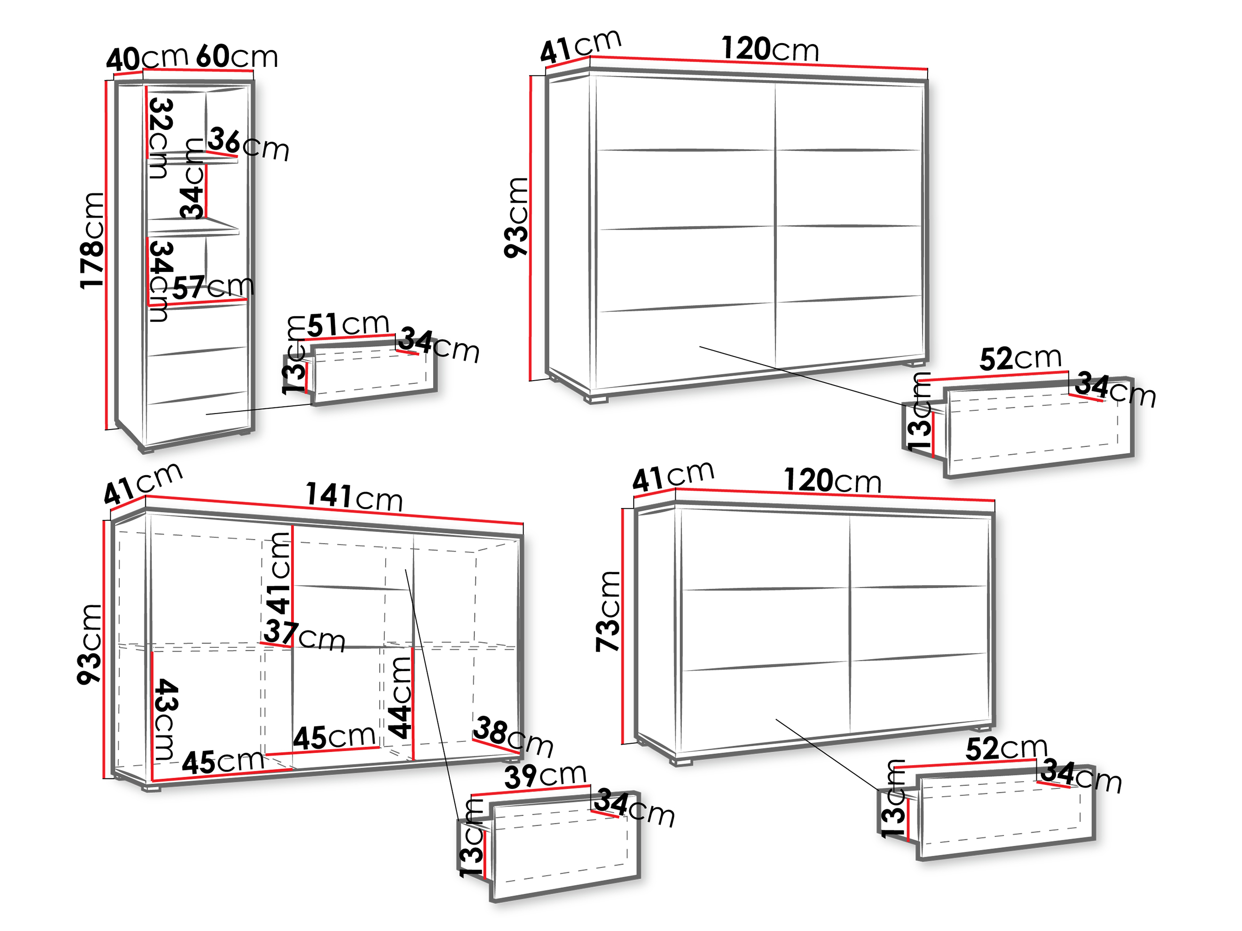 Parete attrezzata Comfivo Tutela II (Bianco)