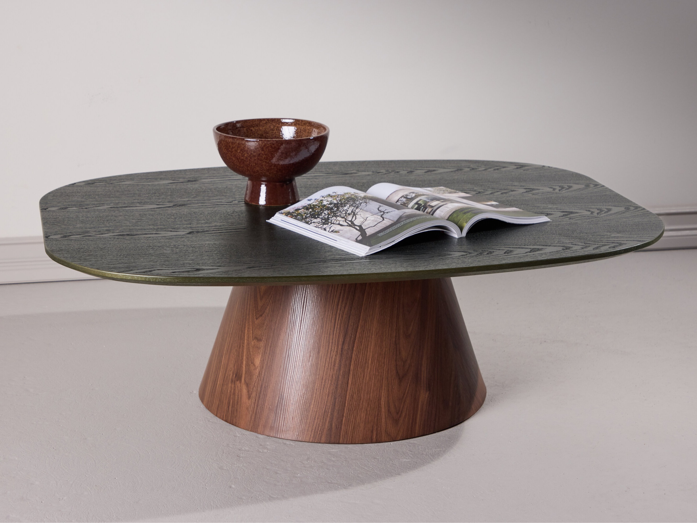 Tavolino da caffè Dallas 4976 (Verde scuro + Marrone)