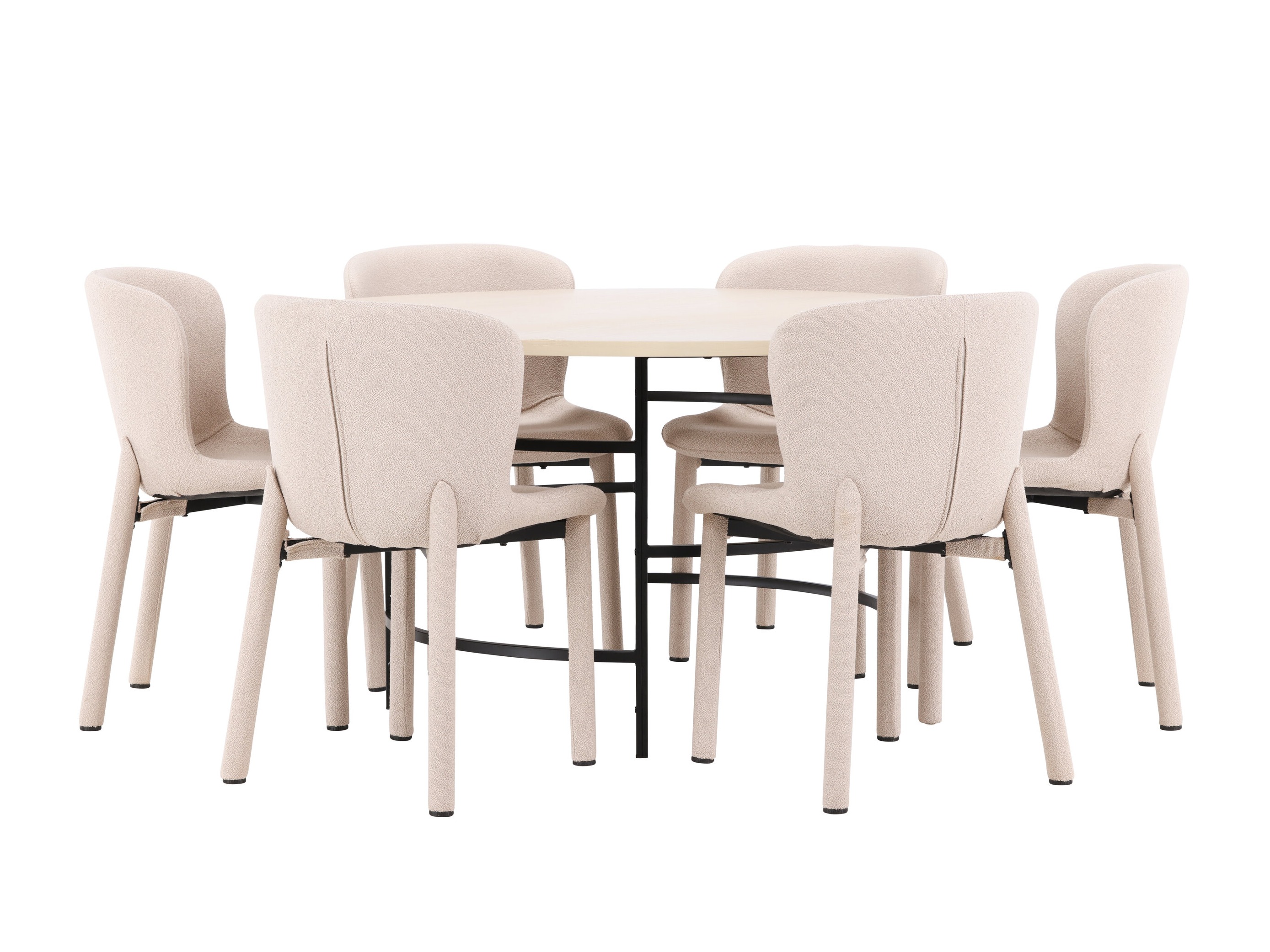Set sala da pranzo Dallas 4987 (Nocciola + Nero)
