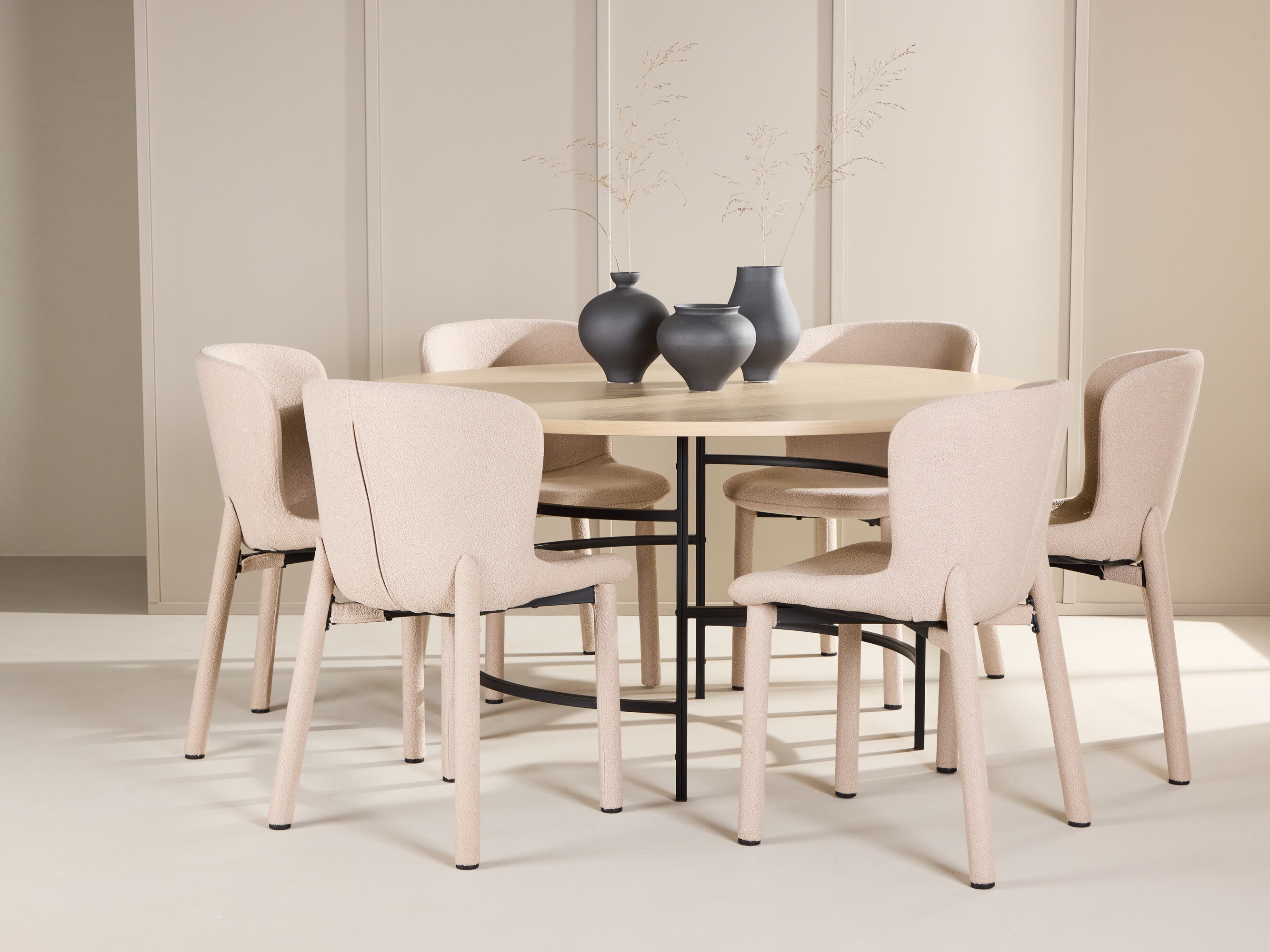 Set sala da pranzo Dallas 4987 (Nocciola + Nero)