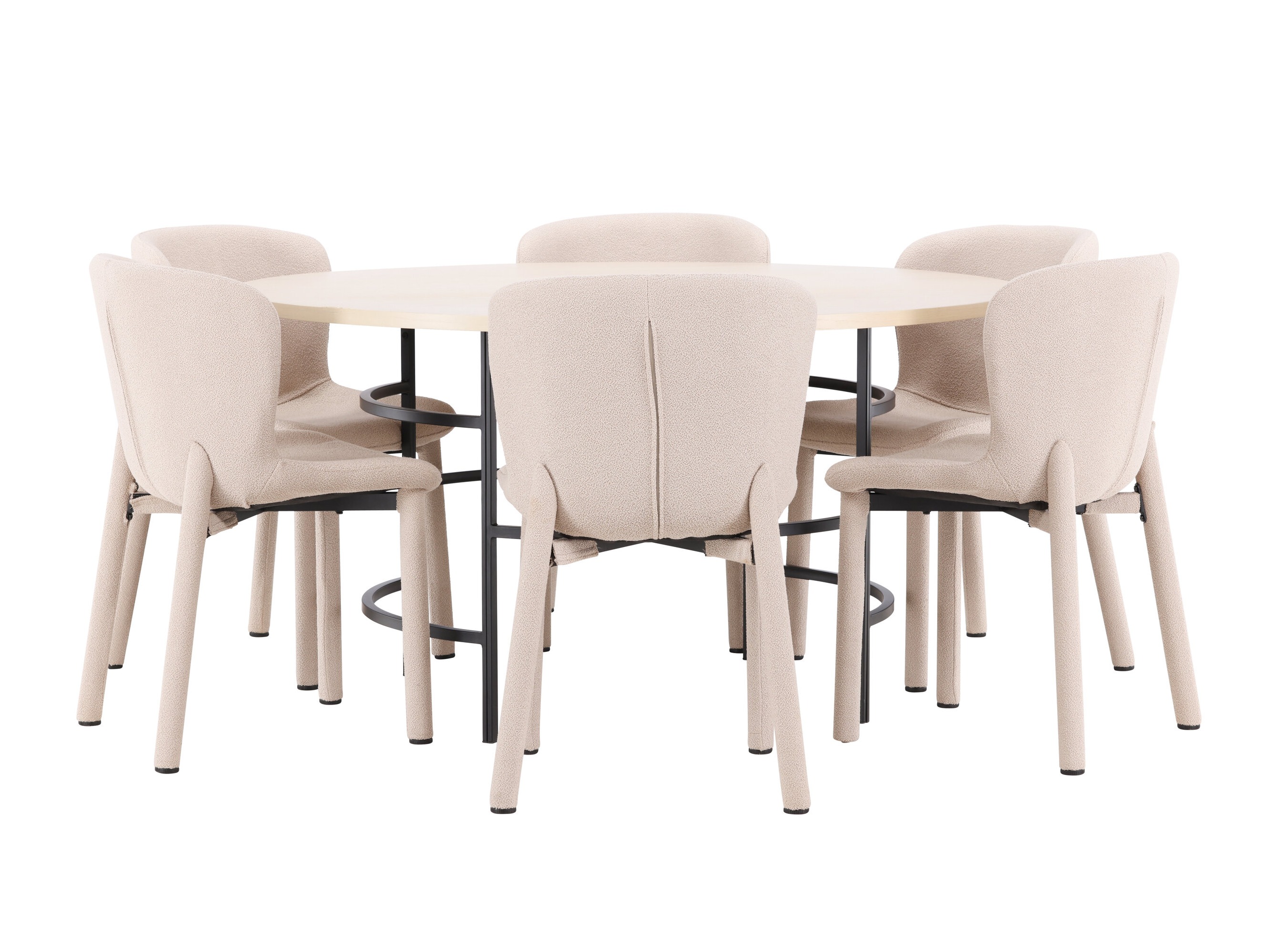 Set sala da pranzo Dallas 4987 (Nocciola + Nero)
