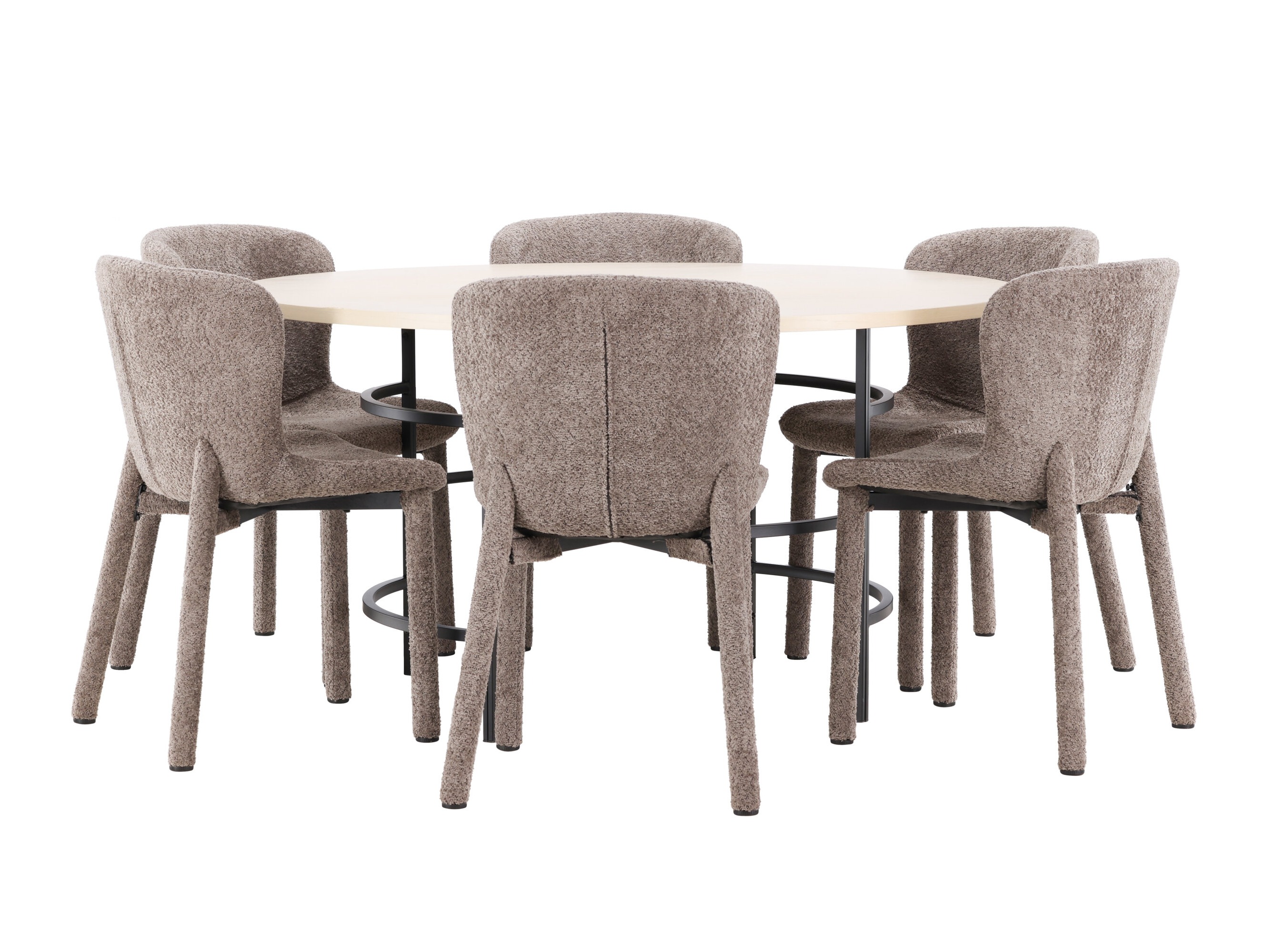Set sala da pranzo Dallas 4987 (Nocciola + Nero)