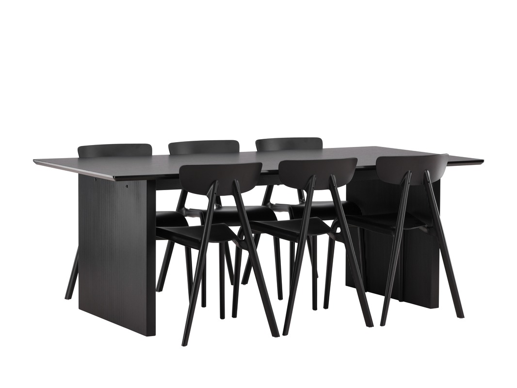 Set sala da pranzo Dallas 4993 (Nero)