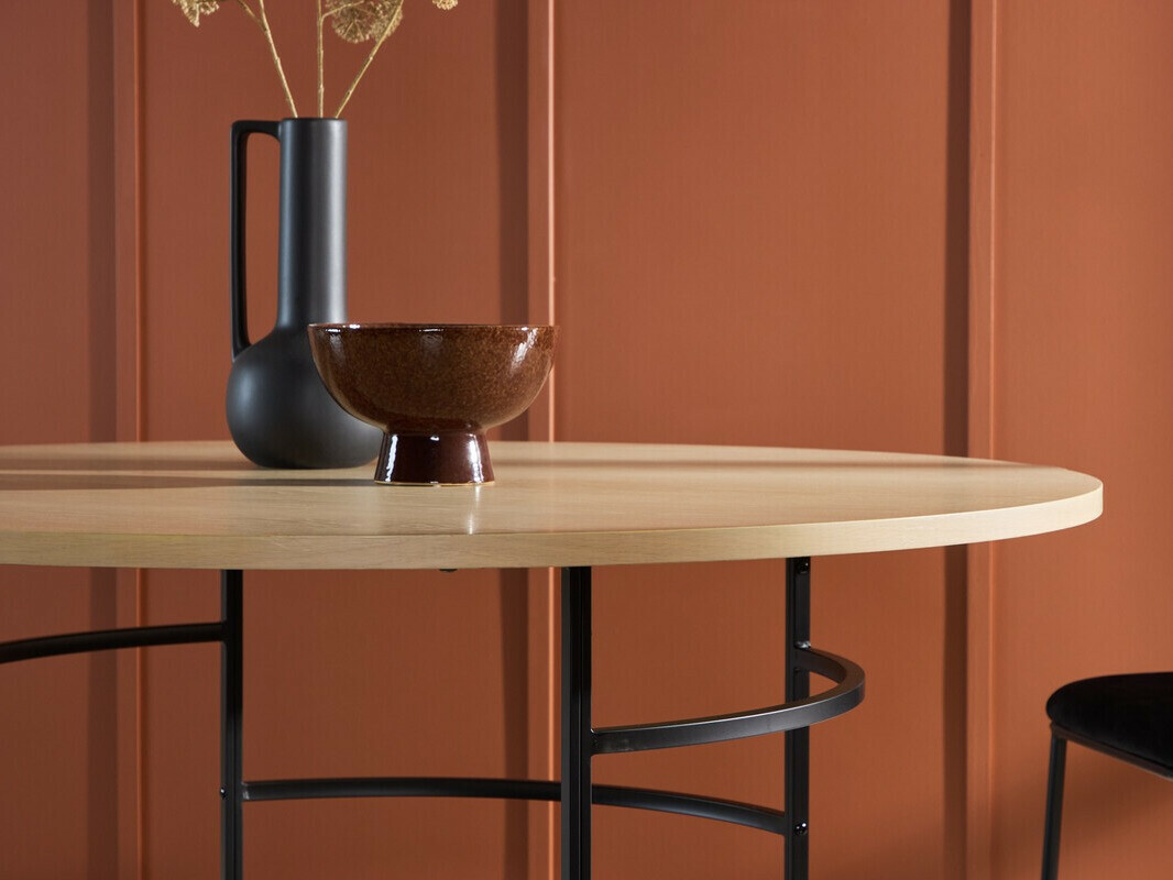 Set sala da pranzo Dallas 4994 (Nocciola + Nero)