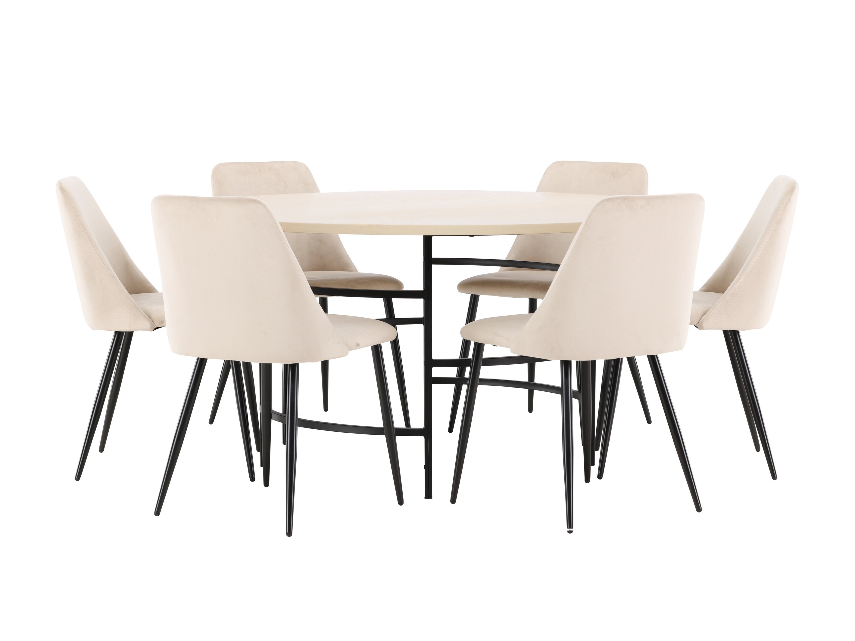 Set sala da pranzo Dallas 4994 (Nocciola + Nero)