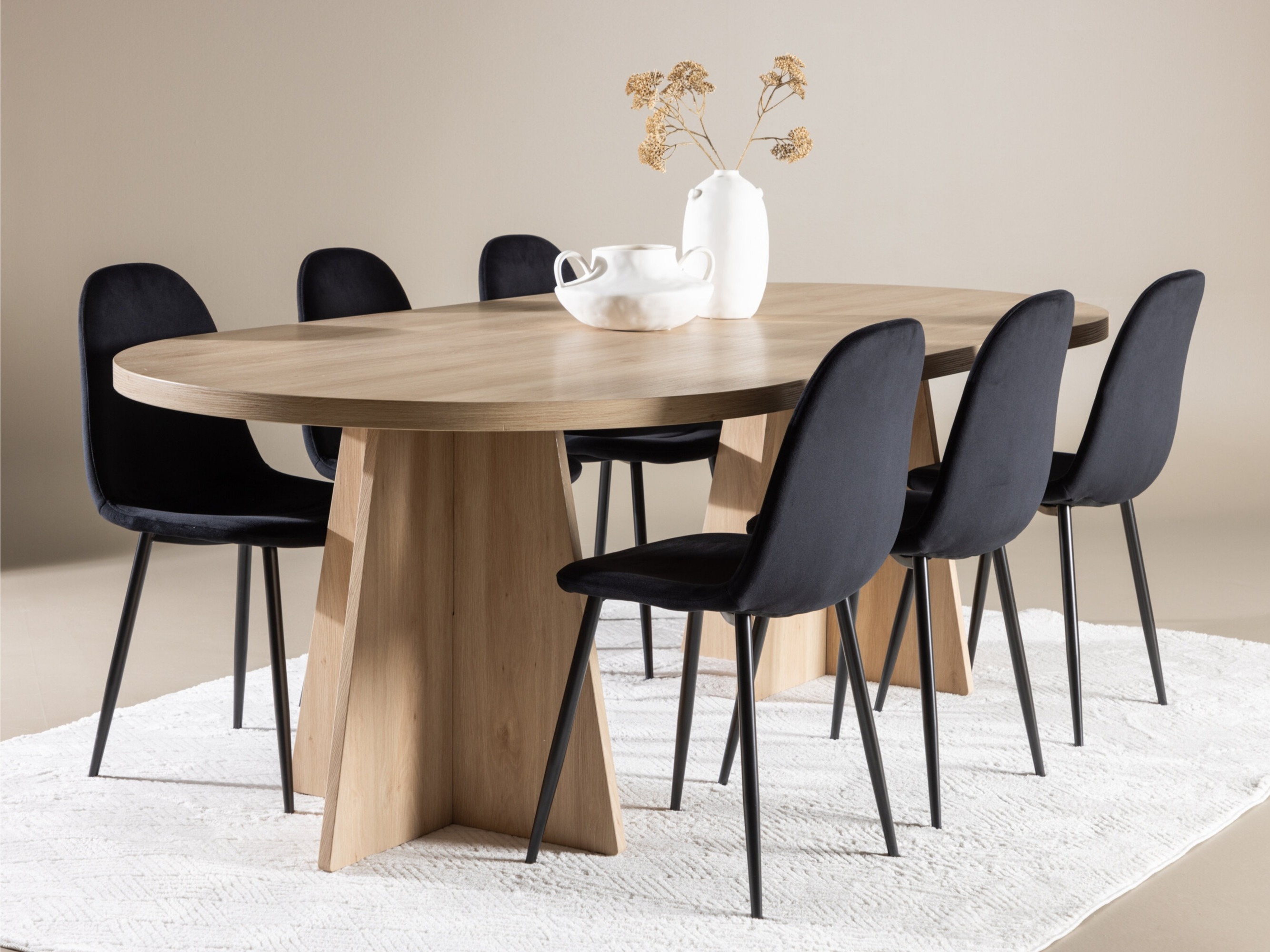 Set sala da pranzo Dallas 4998 (Nero)