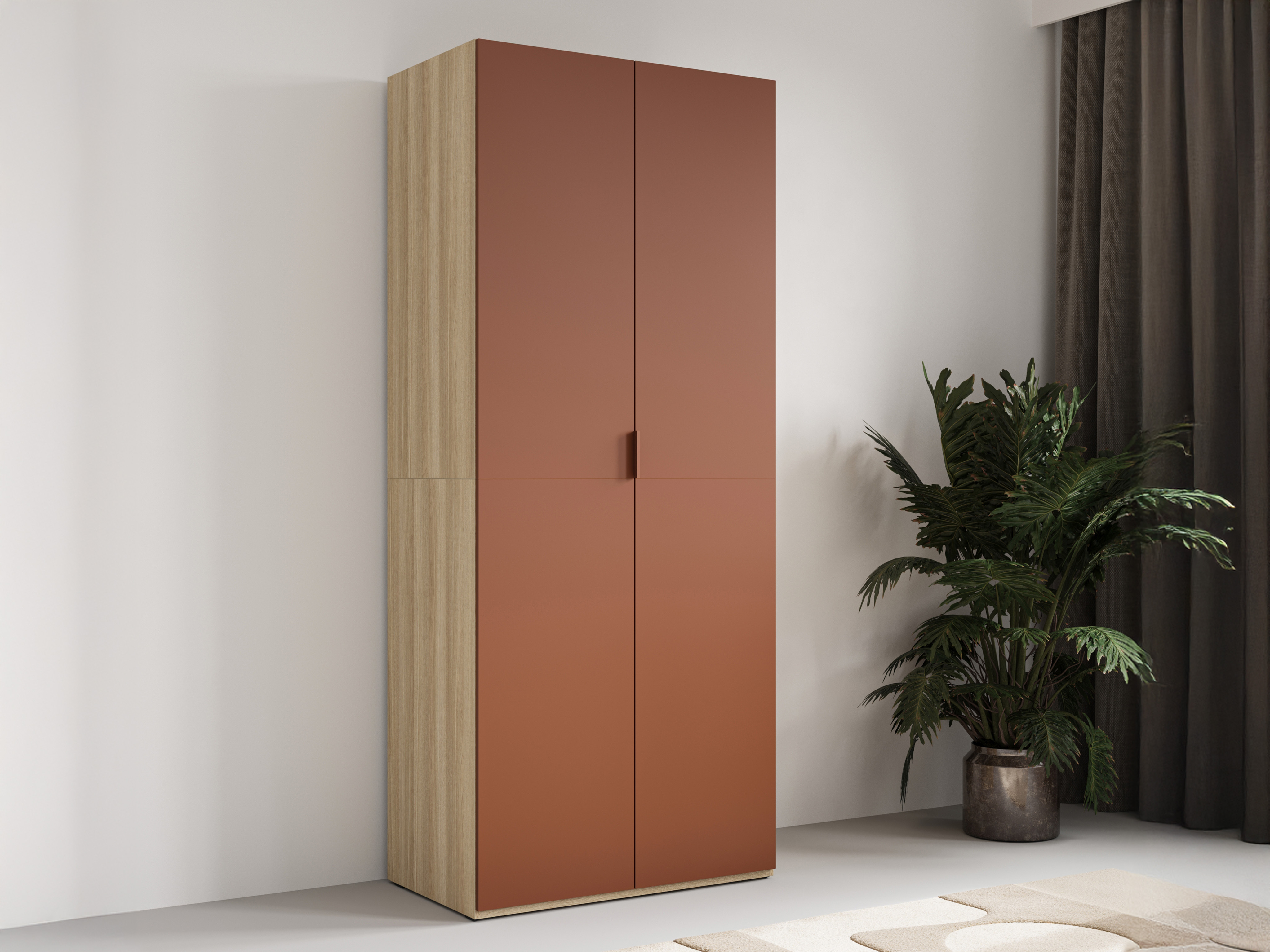 Armadio Austin 387 (Arancione + Quercia)