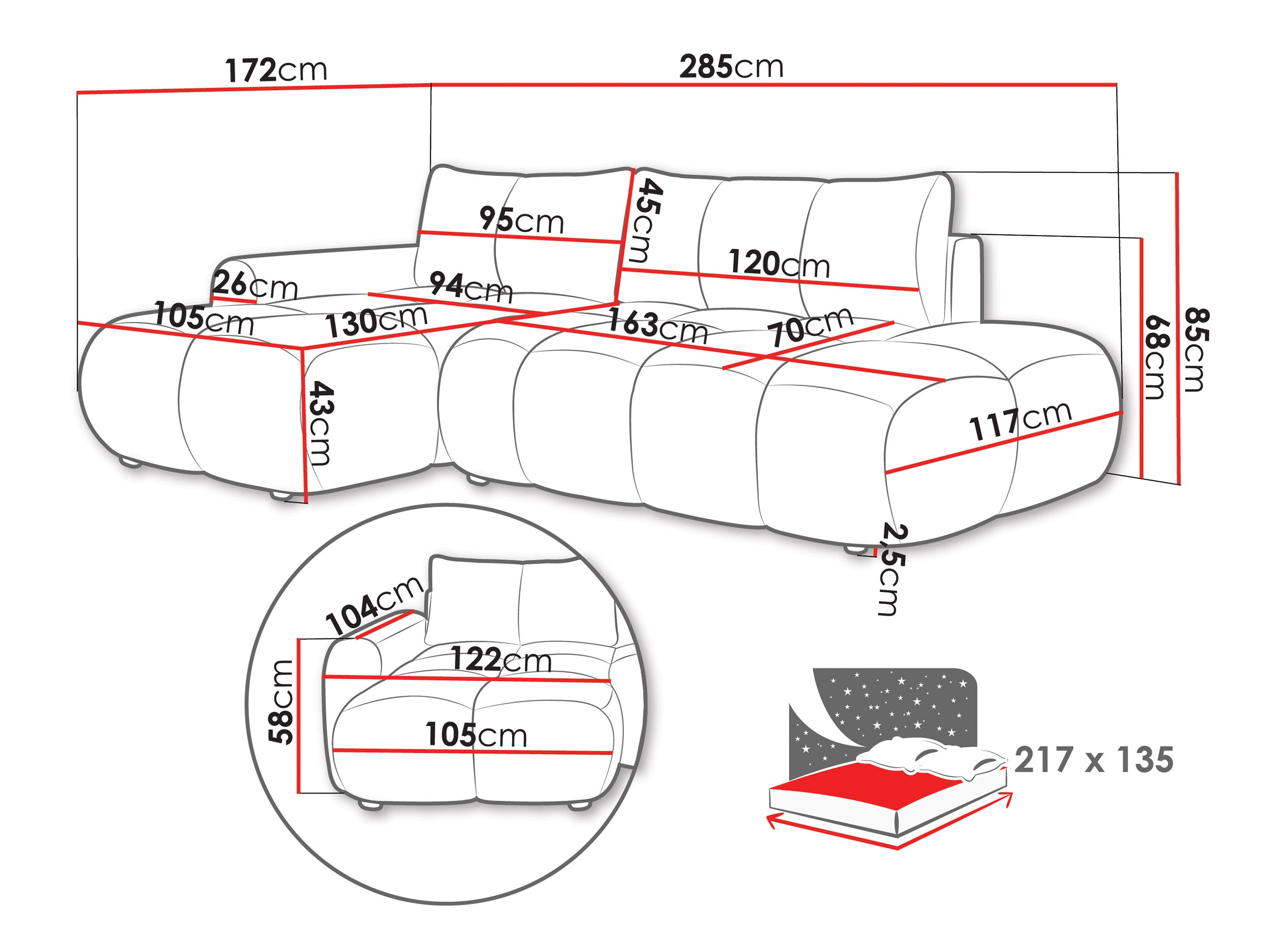 Divano angolare TrendyNest Ansera (Flow 02)